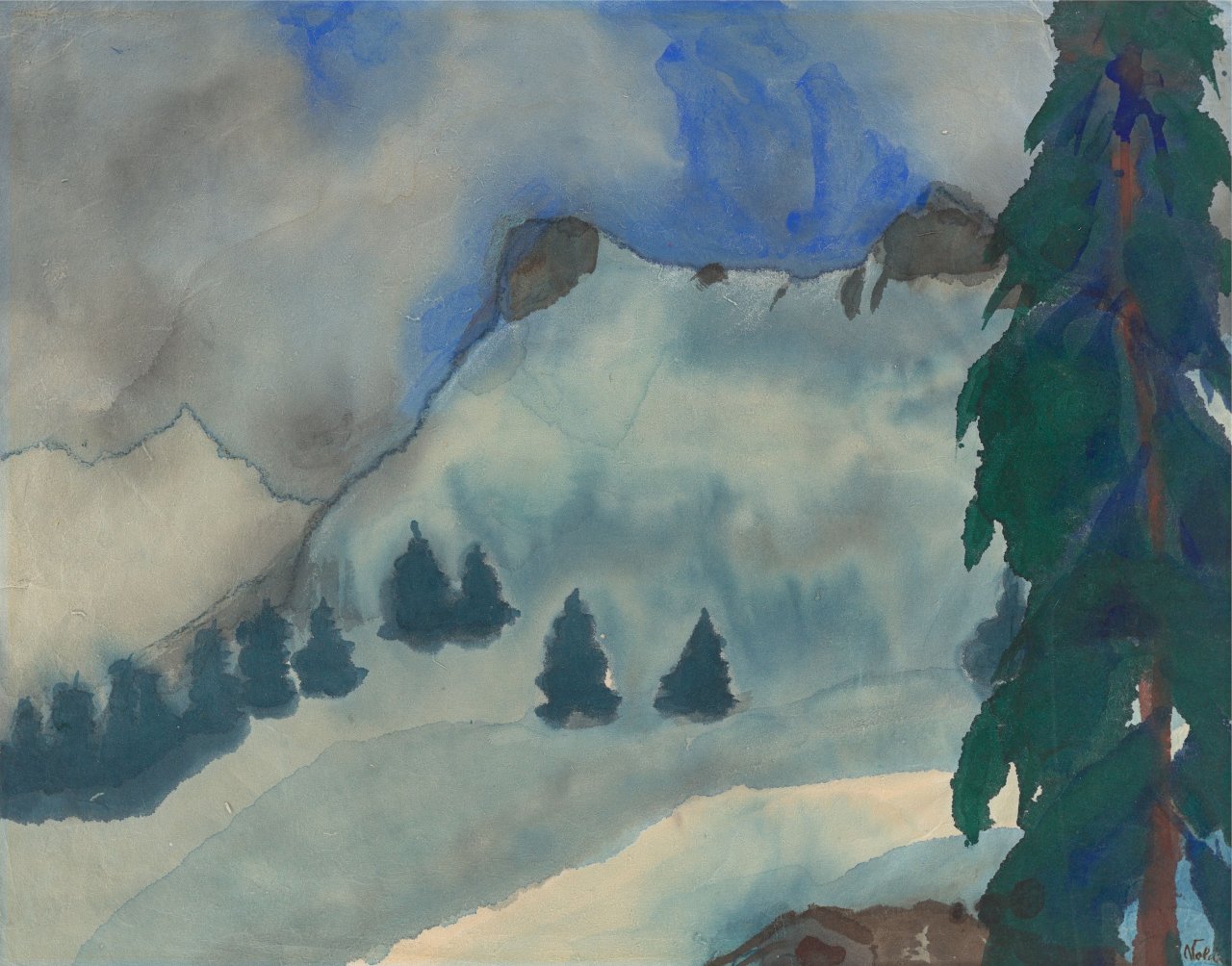 Auf diesem Bild ist das folgende Kunstwerk zu sehen: Emil Nolde. „Arosa“. 1920er Jahre.