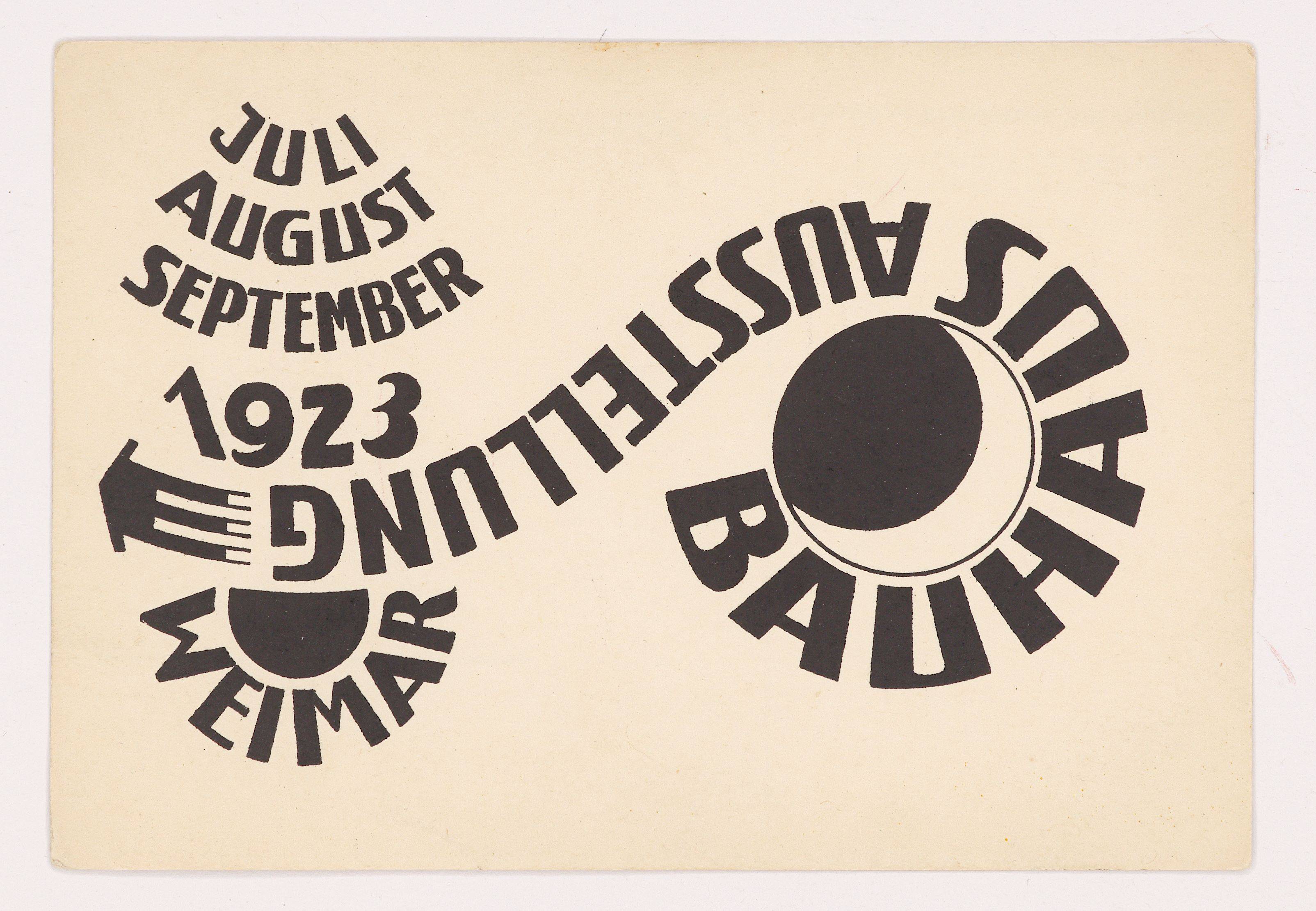 This picture shows the following artwork: Ludwig Hirschfeld-Mack. ”Bauhaus Ausstellung Weimar 1923 Juli August September”. 1923.