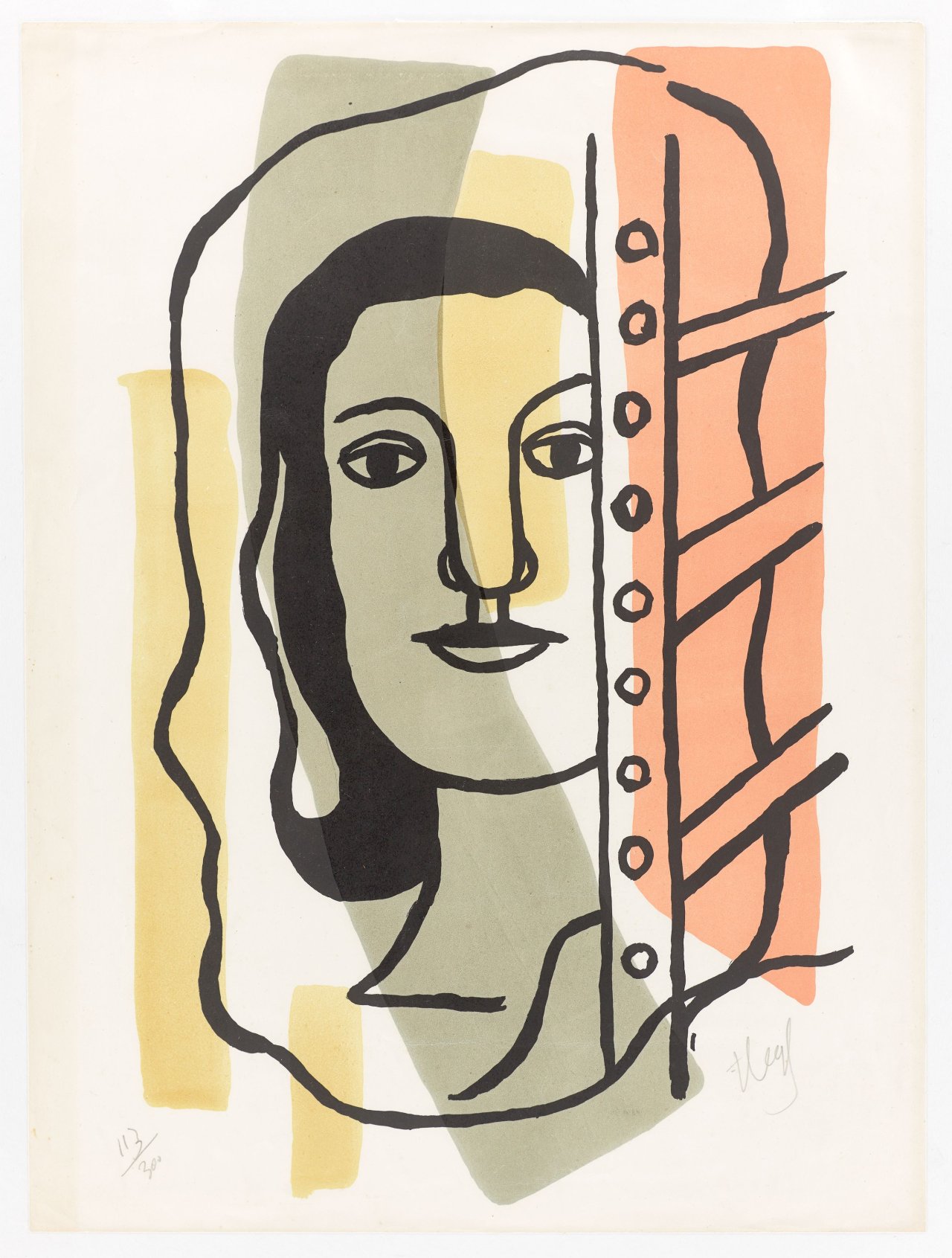 Auf diesem Bild ist das folgende Kunstwerk zu sehen: Fernand Léger. „Tête de femme“. 1949.