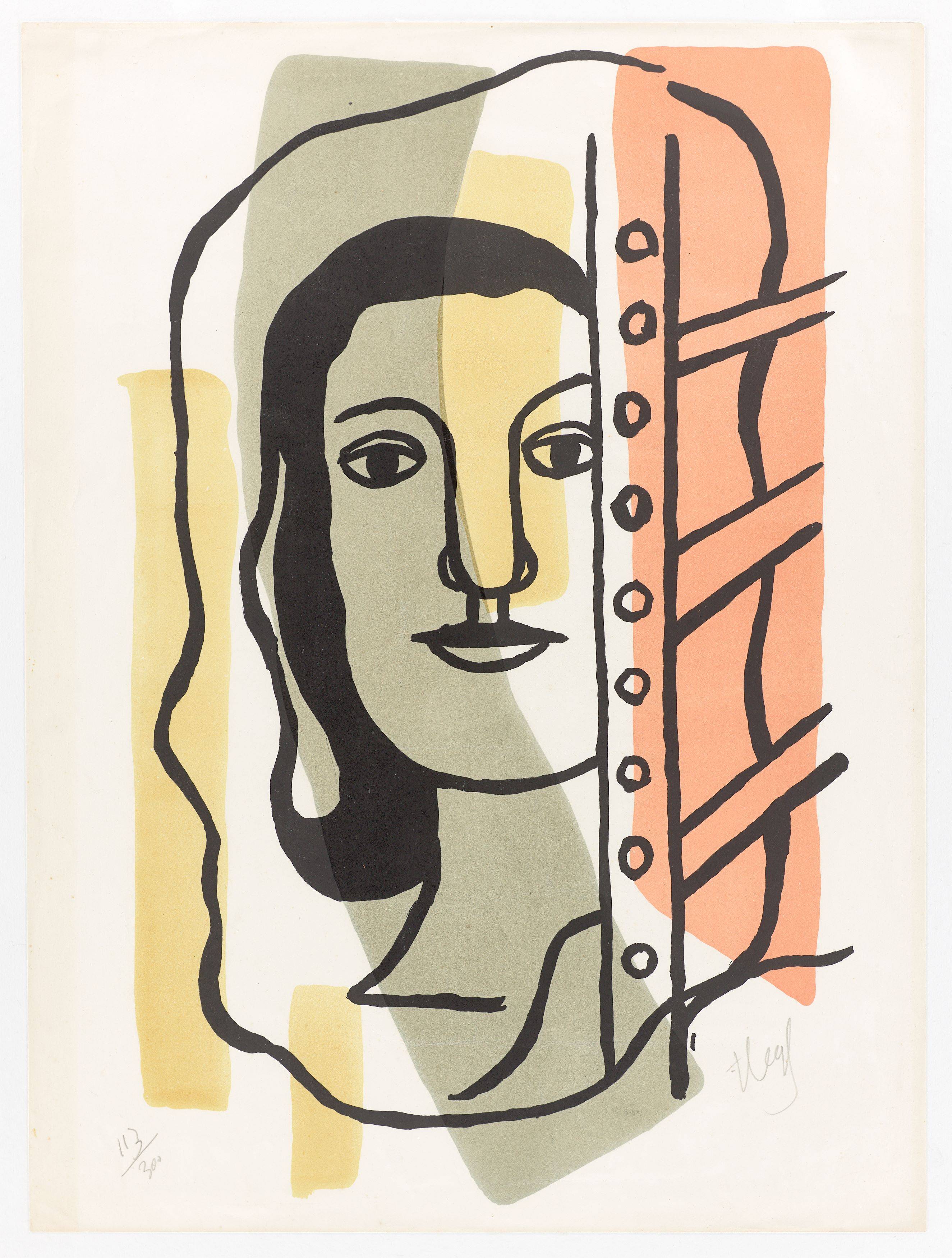 Auf diesem Bild ist das folgende Kunstwerk zu sehen: Fernand Léger. „Tête de femme“. 1949.