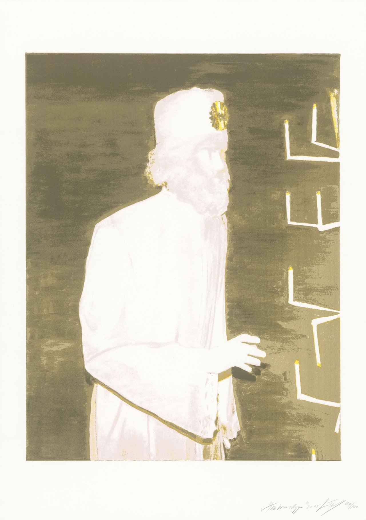 This picture shows the following artwork: Luc Tuymans. ”The Worshipper”. 2005.