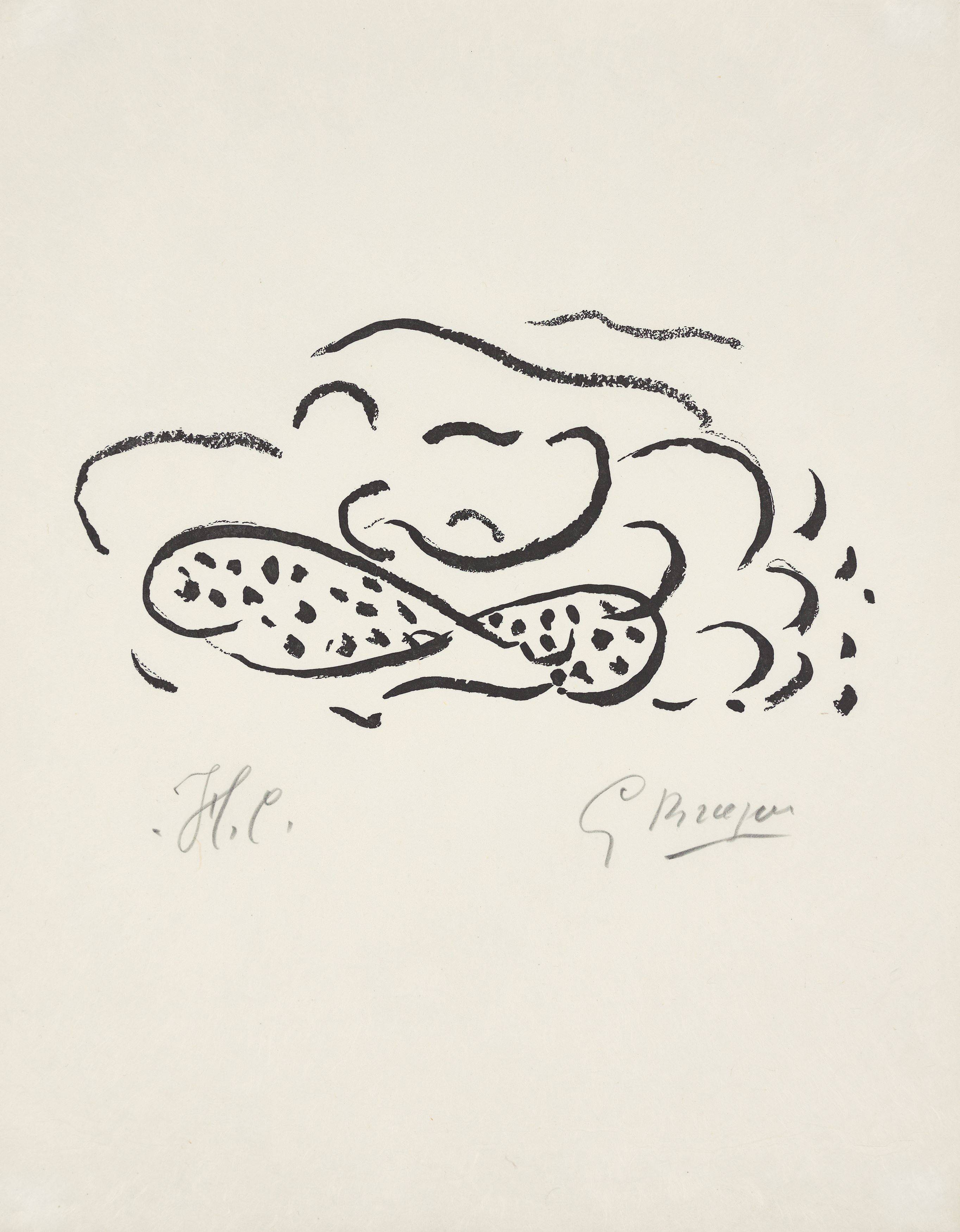 This picture shows the following artwork: Georges Braque. From: ”Si je mourais là-bas”. 1962.