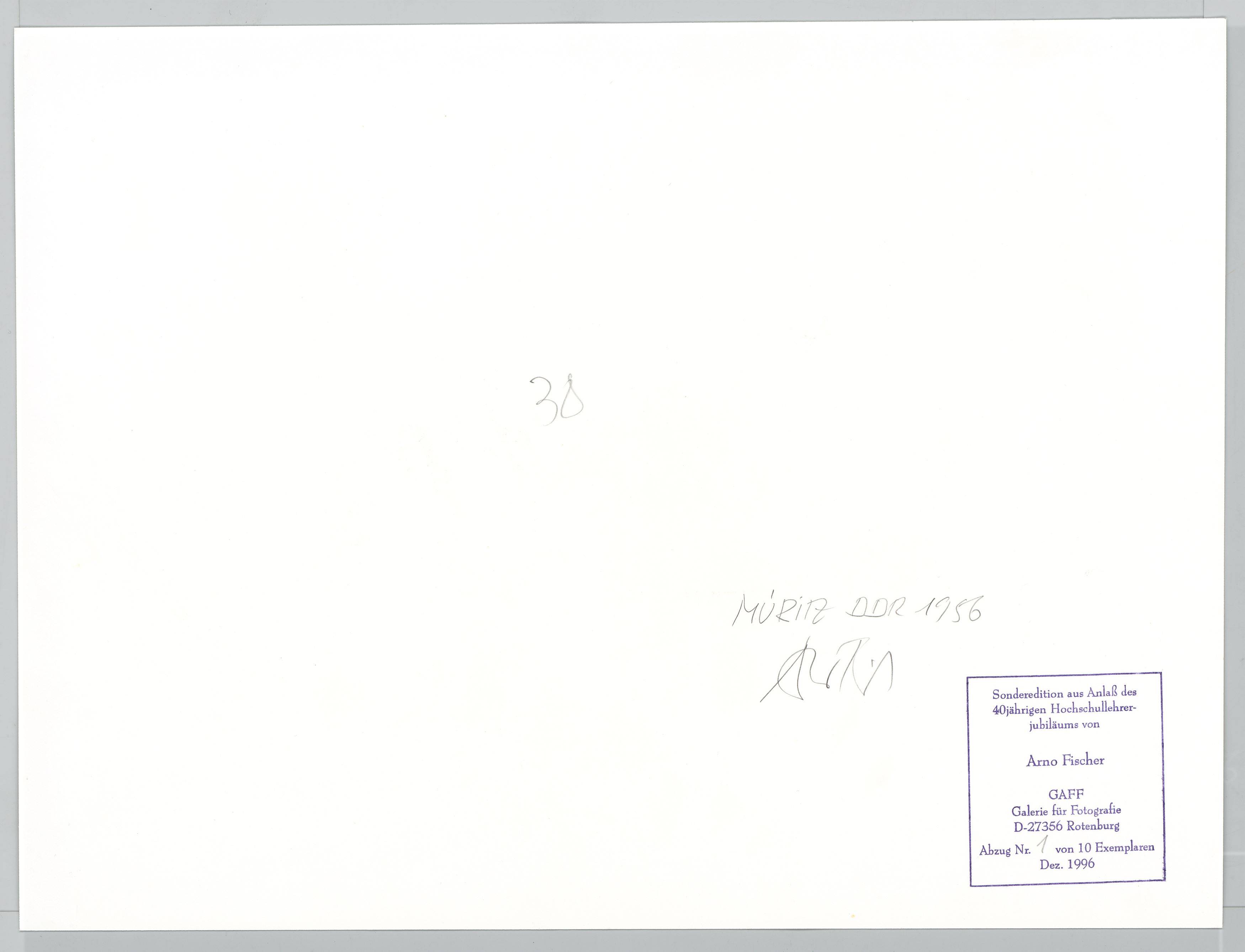 Auf diesem Bild ist das folgende Kunstwerk zu sehen: Arno Fischer. „Müritz DDR“. 1956.