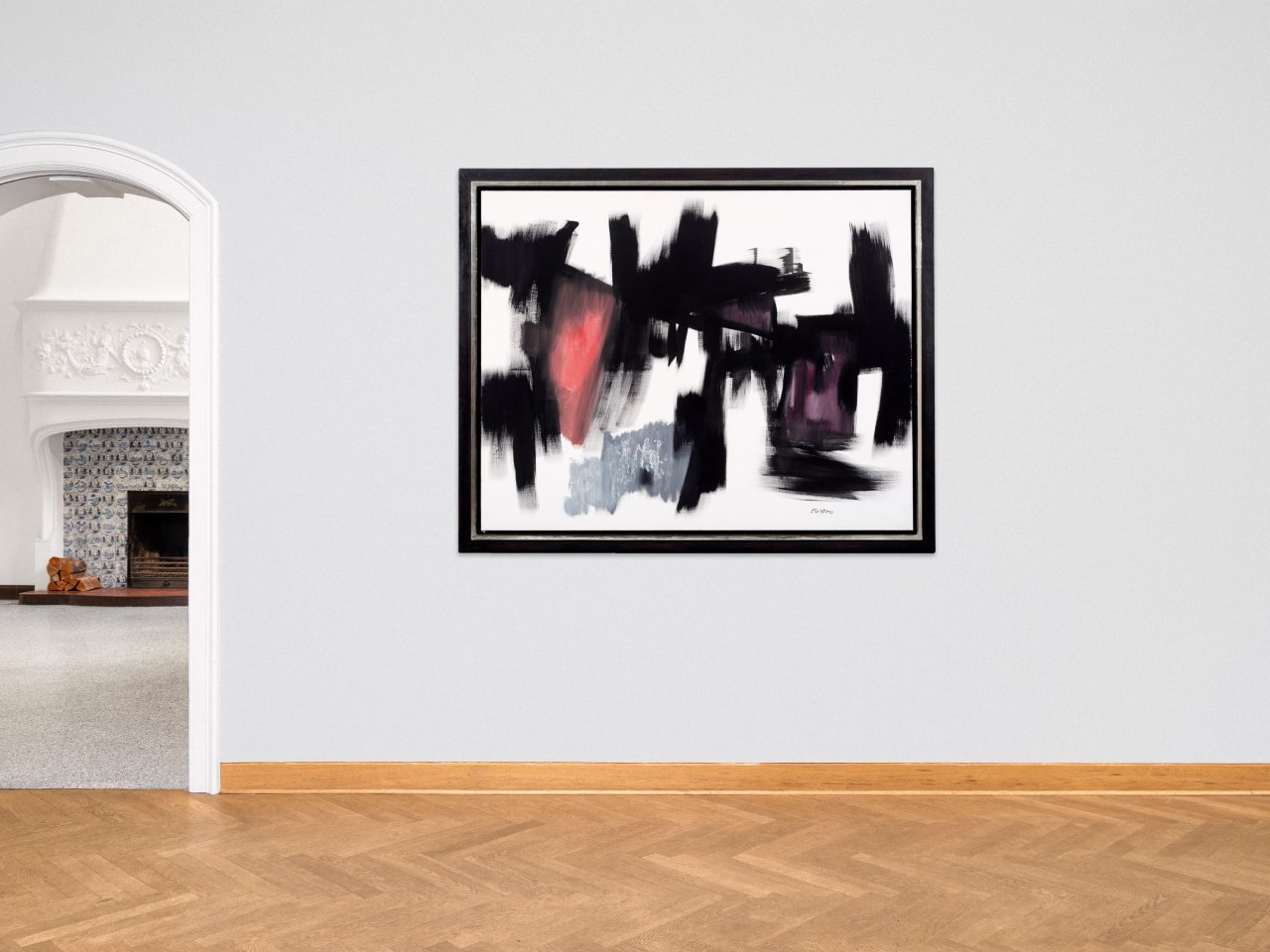 This picture shows the following artwork: Fritz Winter. ”Zerstörte Brücke”. 1962.