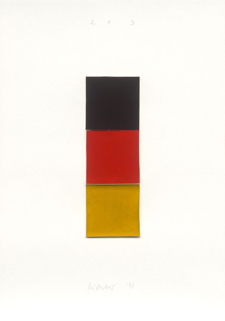 This picture shows the following artwork: Gerhard Richter. ”Schwarz Rot Gold I”. 1998.