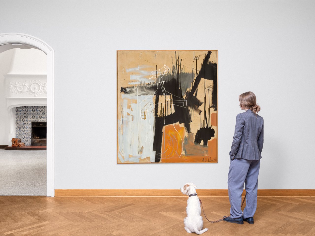 Auf diesem Bild ist das folgende Kunstwerk zu sehen: Albert Oehlen. Ohne Titel. 1986.