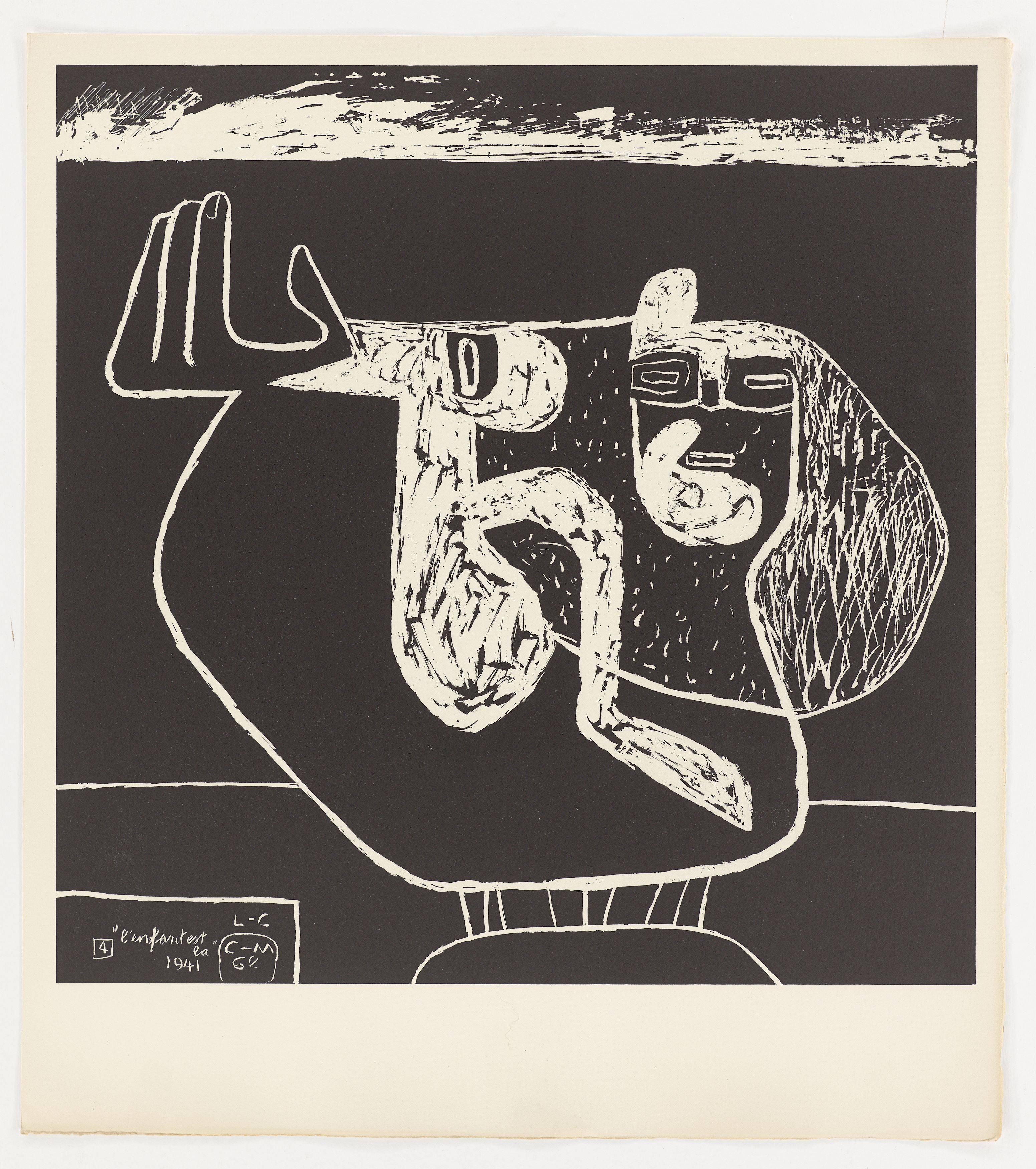 This picture shows the following artwork:  Le Corbusier. „La mer est toujours présente“. 1962.