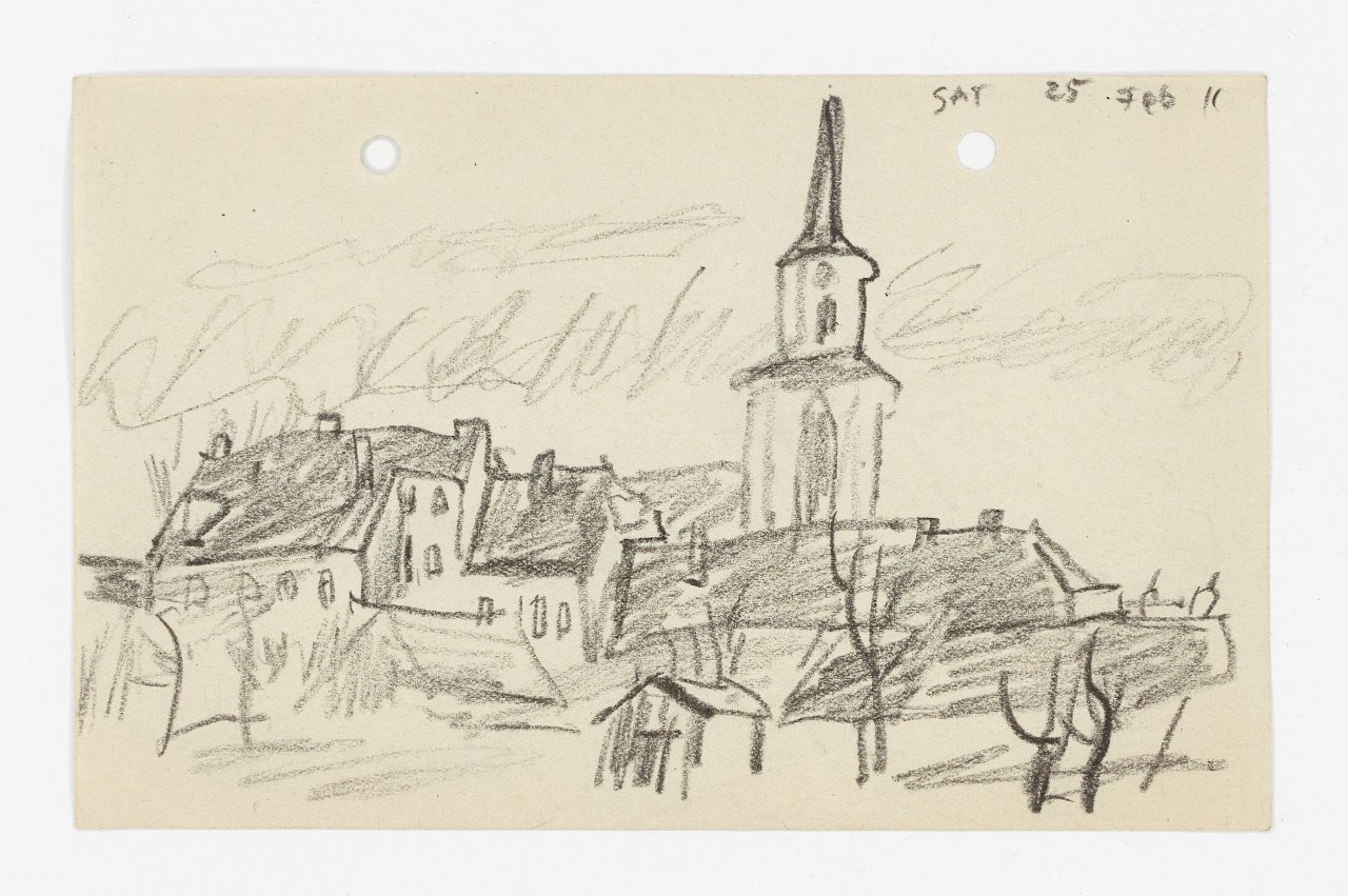 Auf diesem Bild ist das folgende Kunstwerk zu sehen: Lyonel Feininger. „Teltow“. 1911.