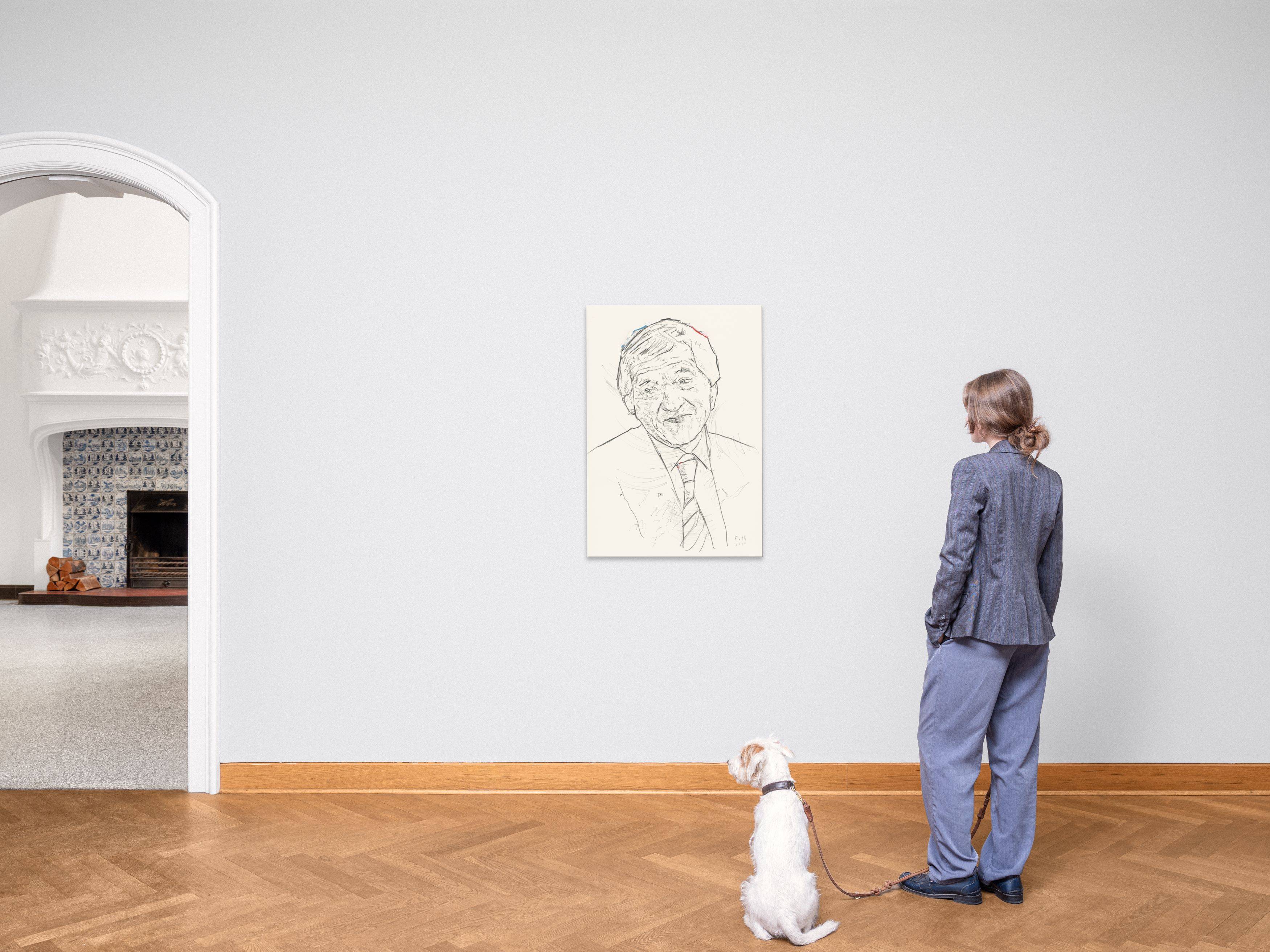 Auf diesem Bild ist das folgende Kunstwerk zu sehen: Detlev Foth. Porträt Folker Skulima. 2018.