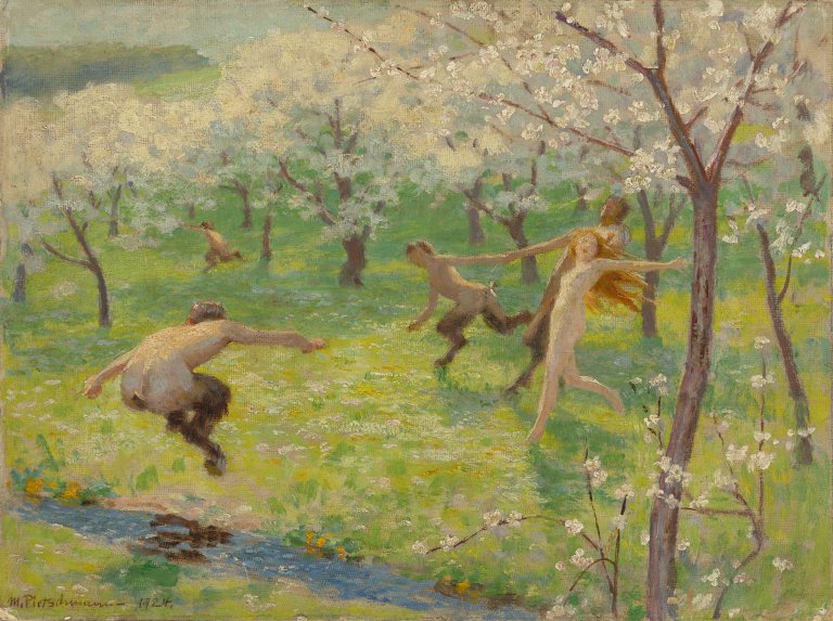 This picture shows the following artwork: Max Pietschmann. Faun's Play. 1924.