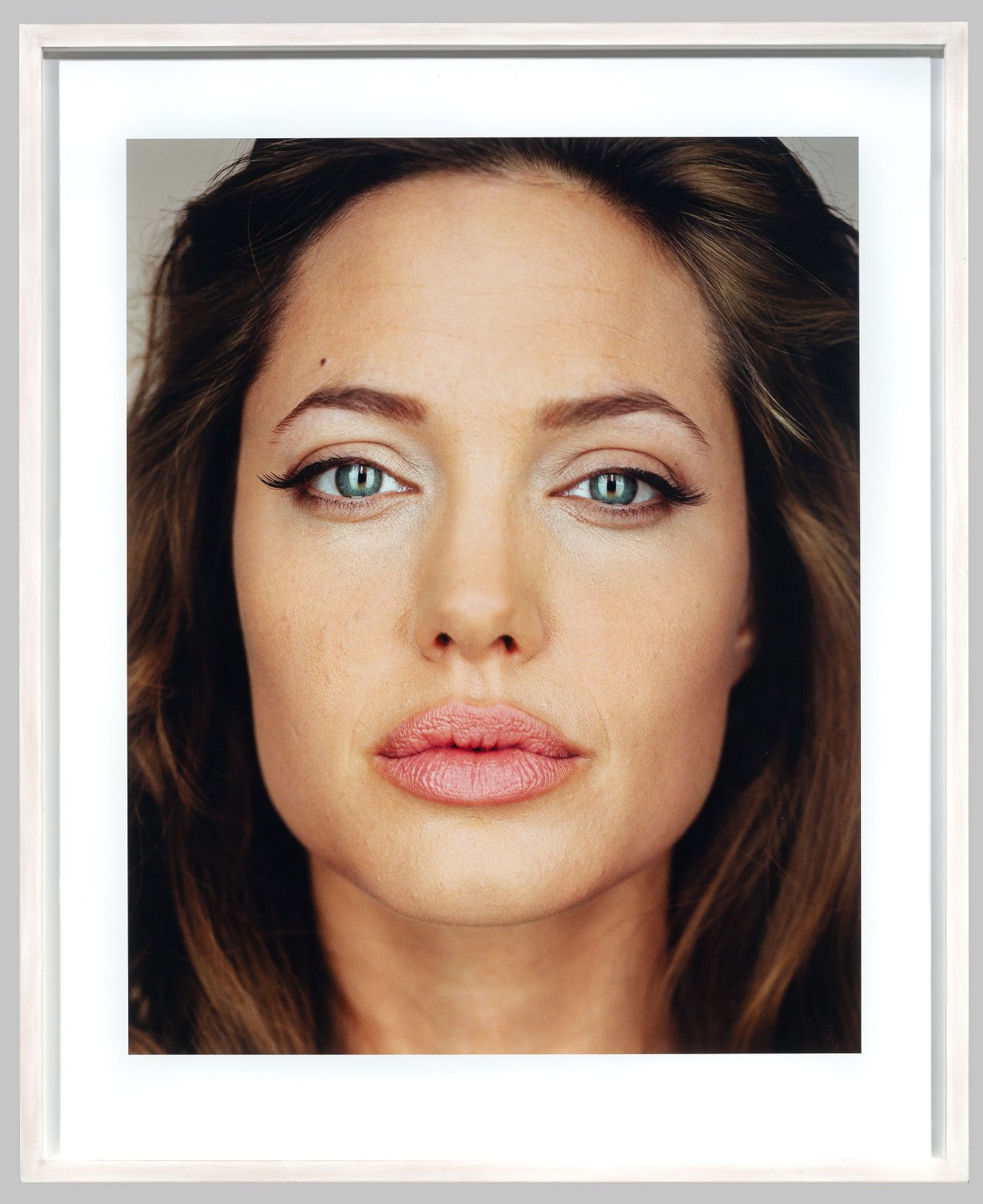 This picture shows the following artwork: Martin Schoeller. Angelina Jolie. 2004.