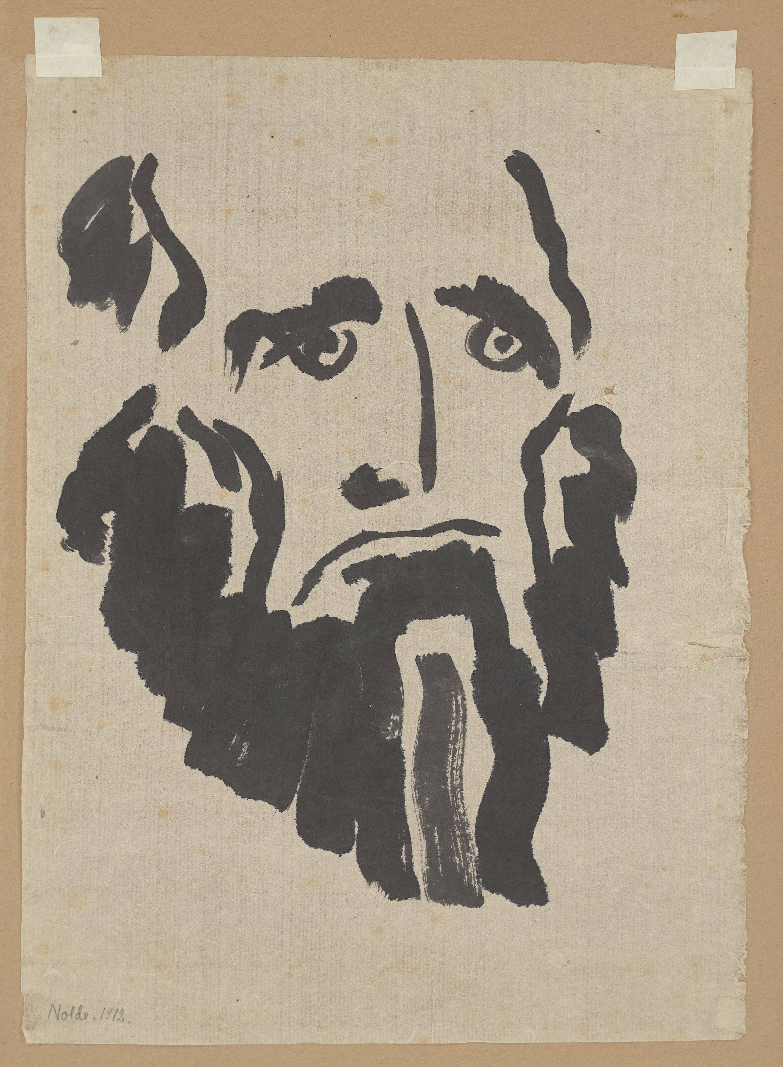 This picture shows the following artwork: Emil Nolde. ”Prophet”. 1912.