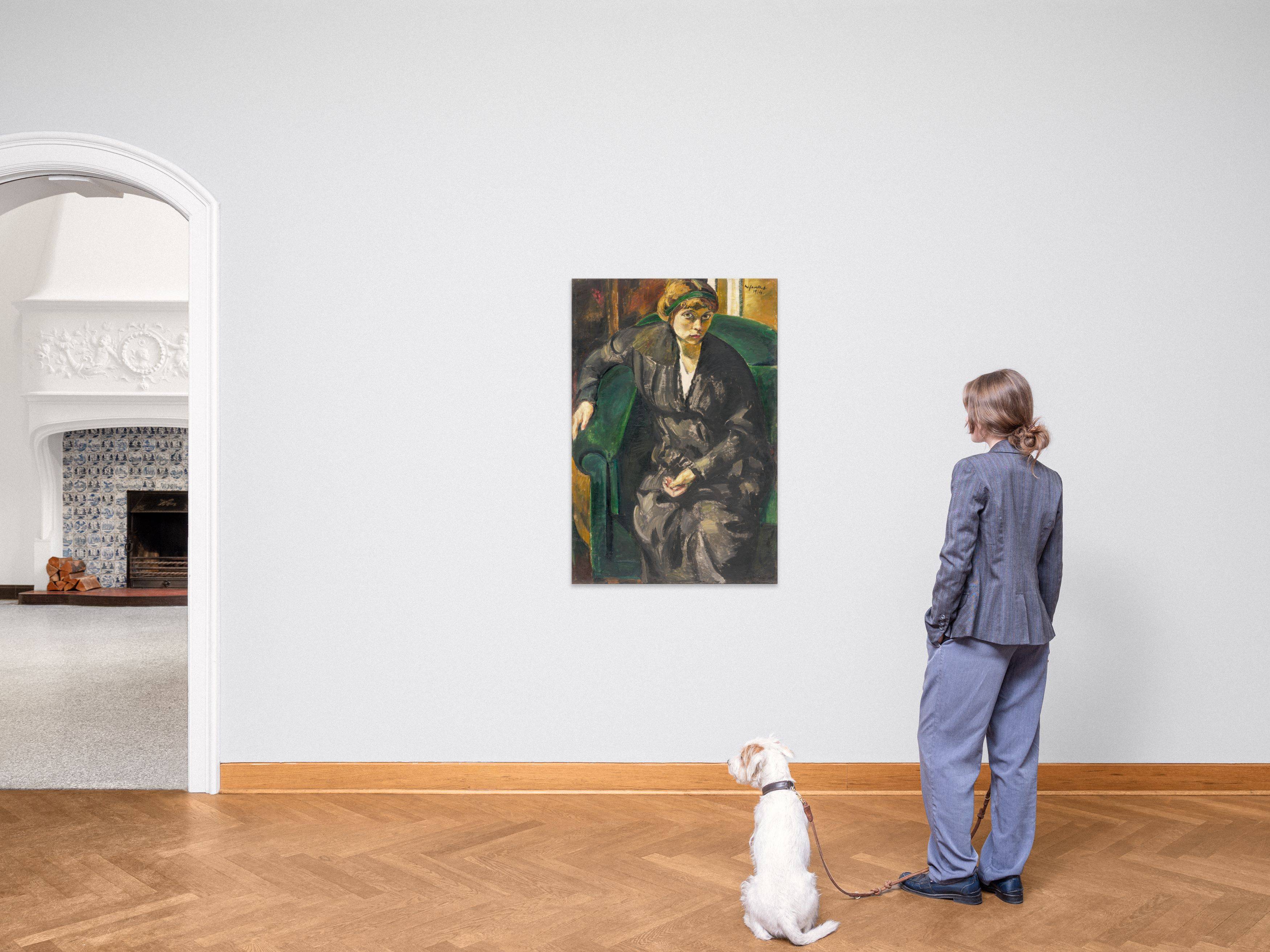 This picture shows the following artwork: Willy Jaeckel. ”Bildnis Charlotte Jaeckel”. 1914.