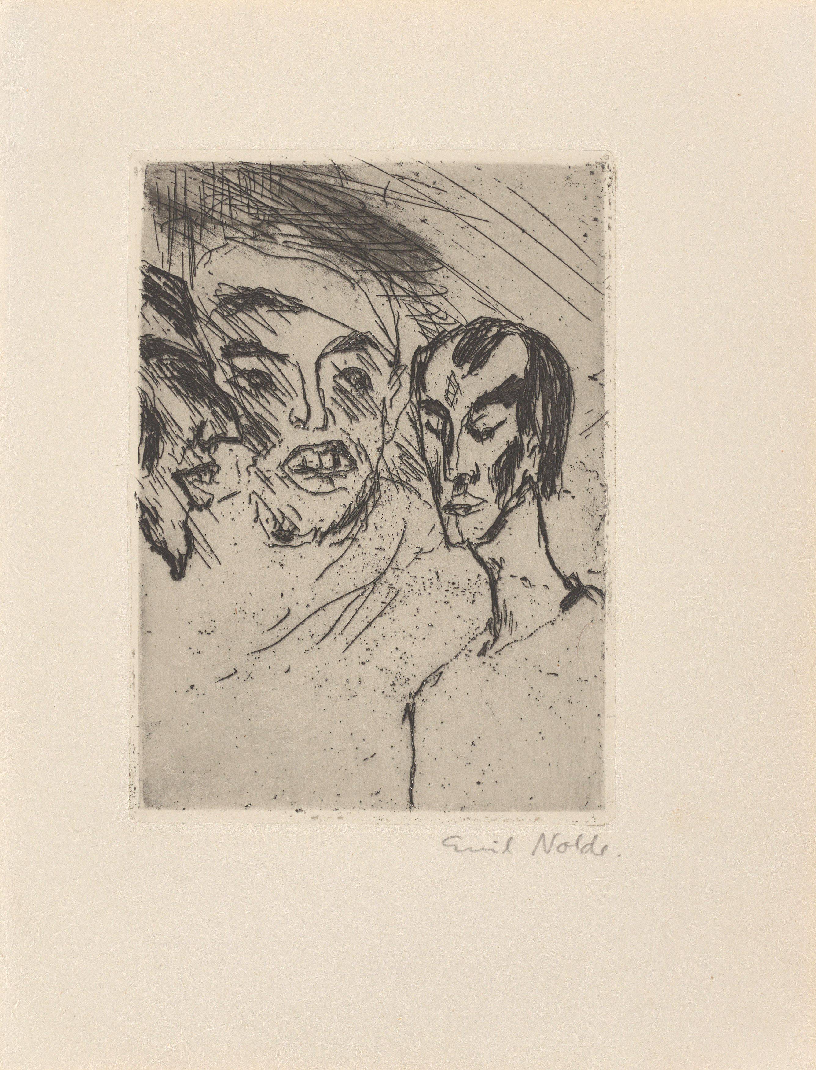 This picture shows the following artwork: Emil Nolde. ”Joseph und seine Brüder I”. 1910.