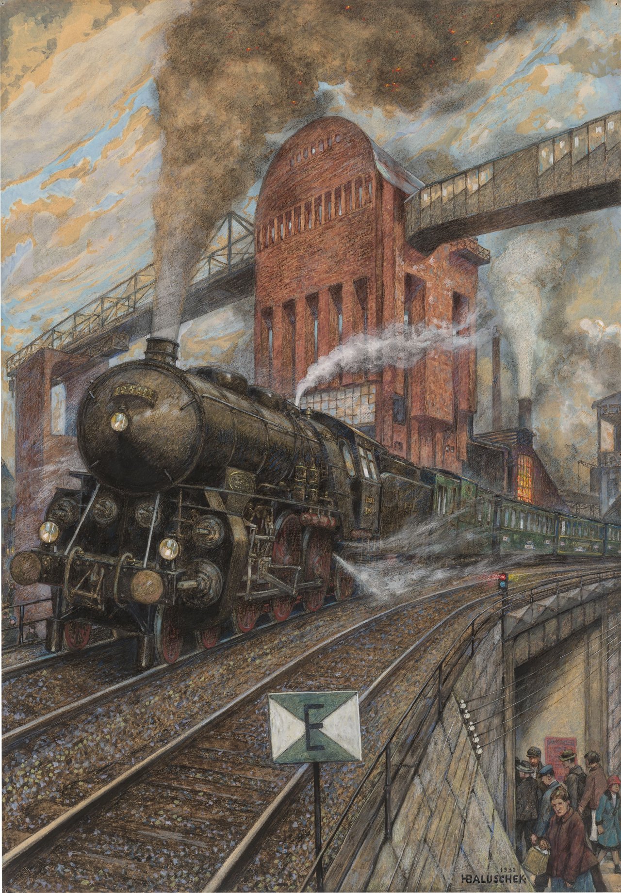 This picture shows the following artwork: Hans Baluschek. ”Die Kurve”. 1930.