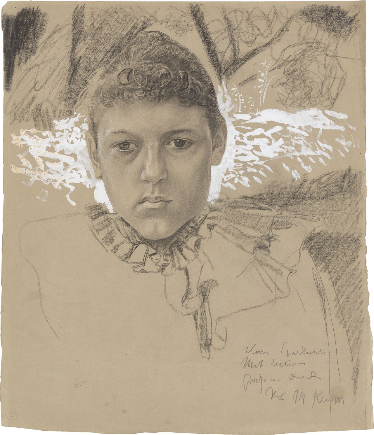 This picture shows the following artwork: Max Klinger. Portrait of a Young Woman. Before 1913.