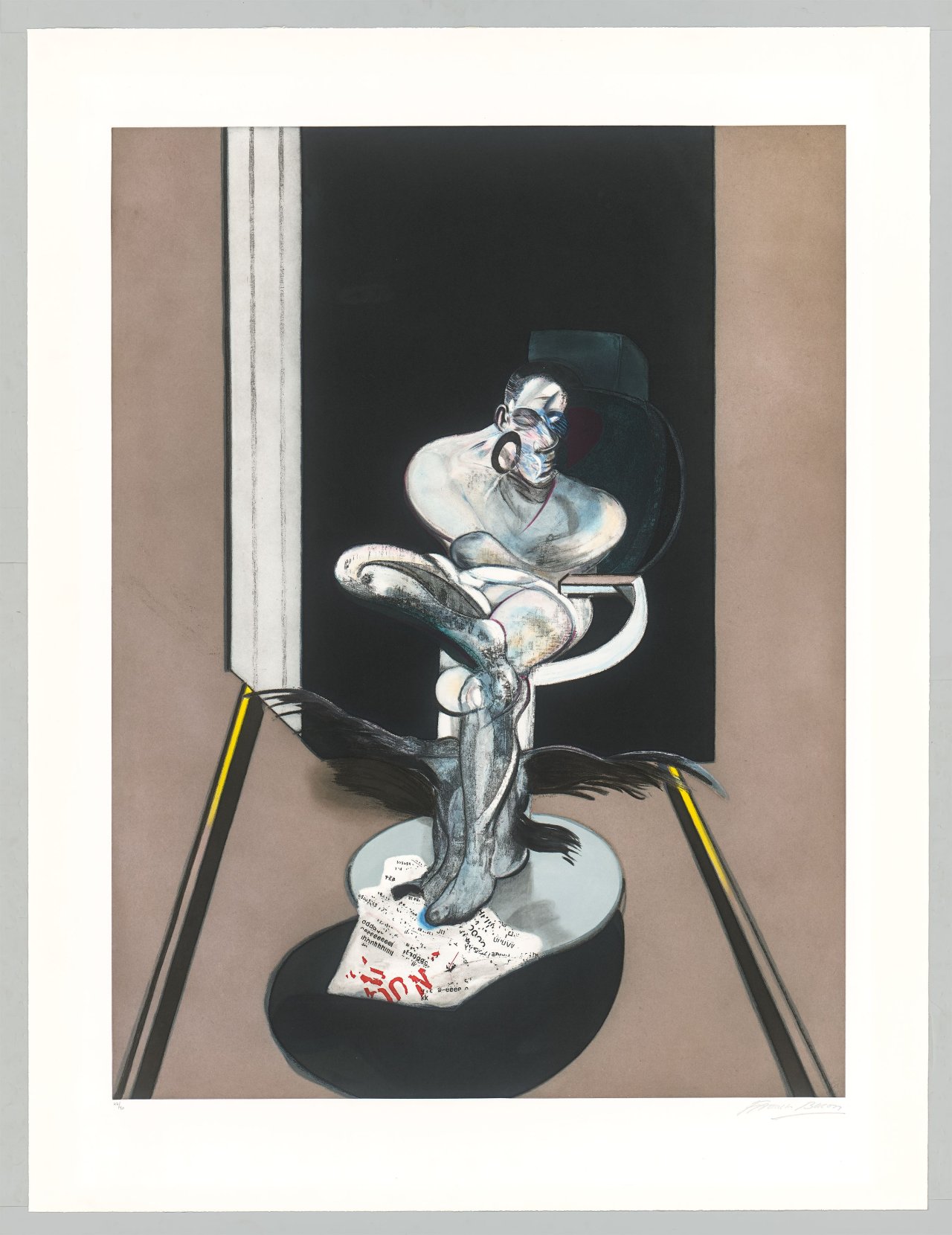Auf diesem Bild ist das folgende Kunstwerk zu sehen: Francis Bacon. „Seated Figure“. 1992.