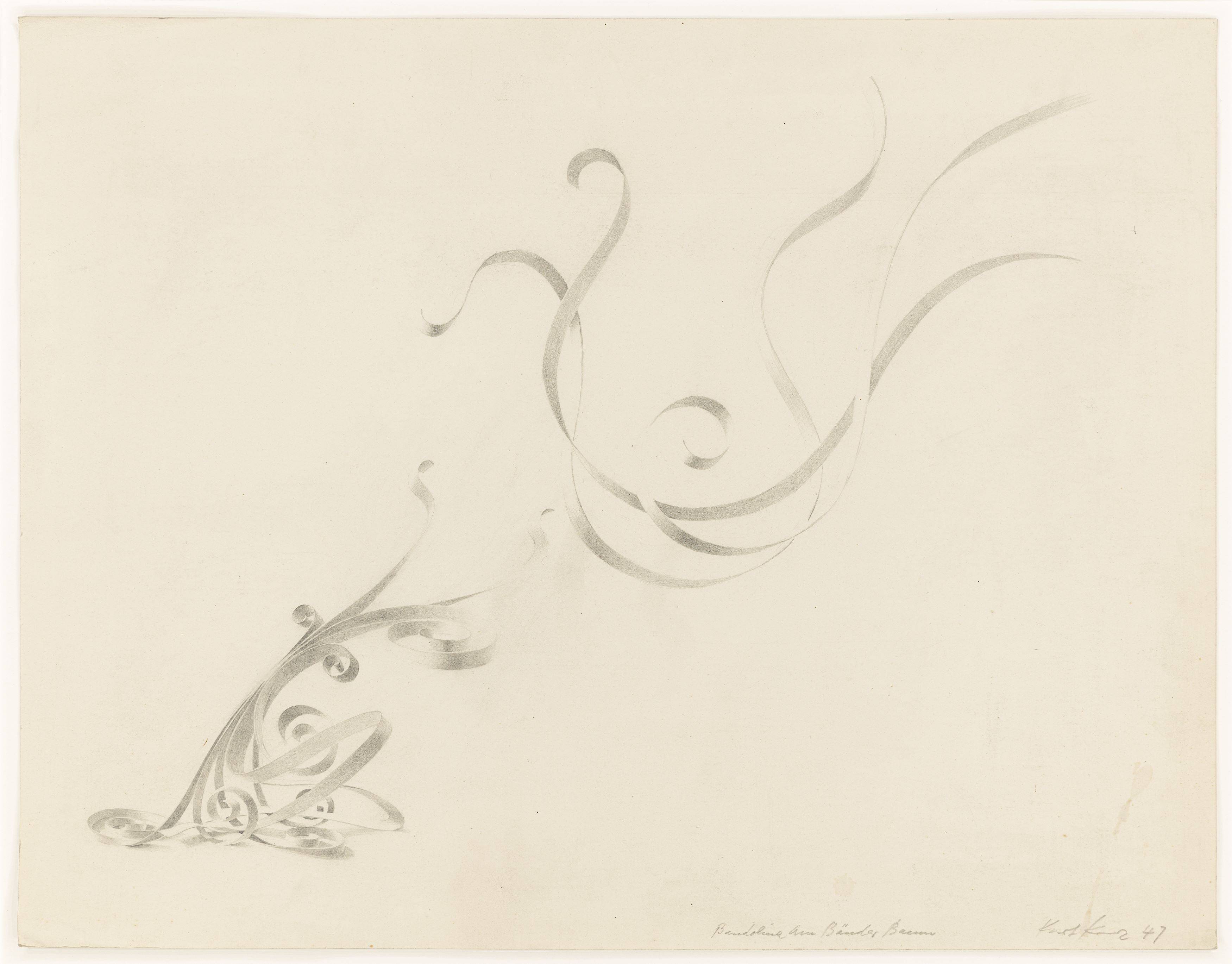 This picture shows the following artwork: Kurt Kranz. ”Bandolina am Bänder Baum”. 1947.