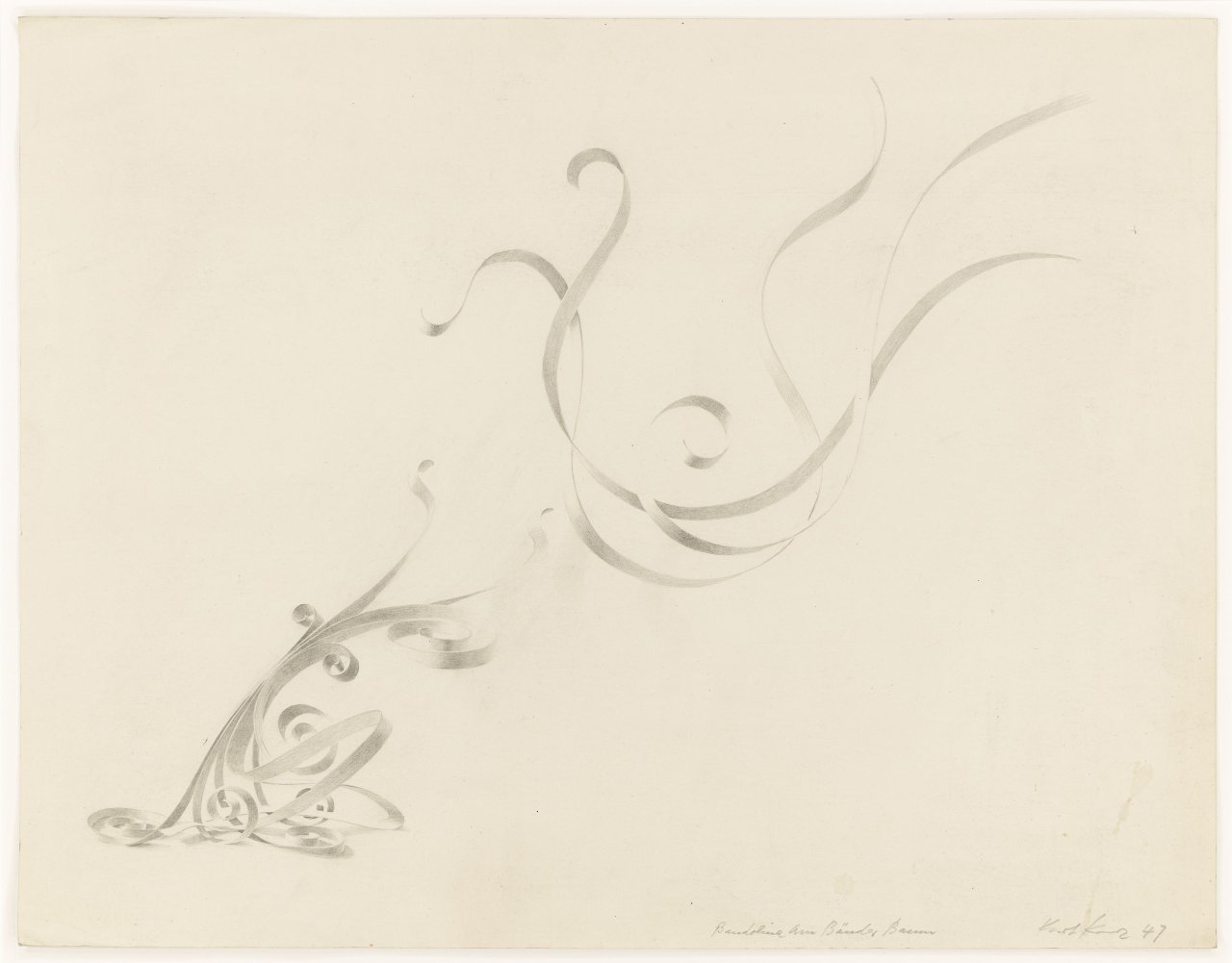 This picture shows the following artwork: Kurt Kranz. ”Bandolina am Bänder Baum”. 1947.