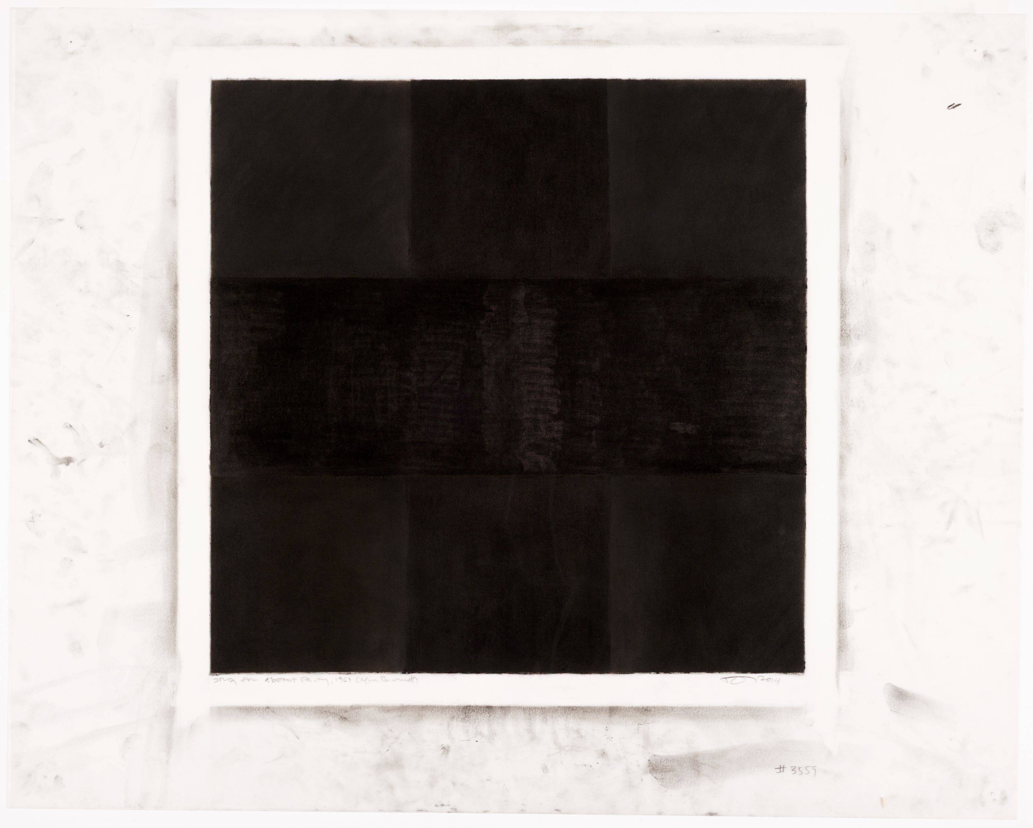 This picture shows the following artwork: Robert Longo. ”Study for Abstract Painting, 1963 (After Reinhardt)”. 2014.