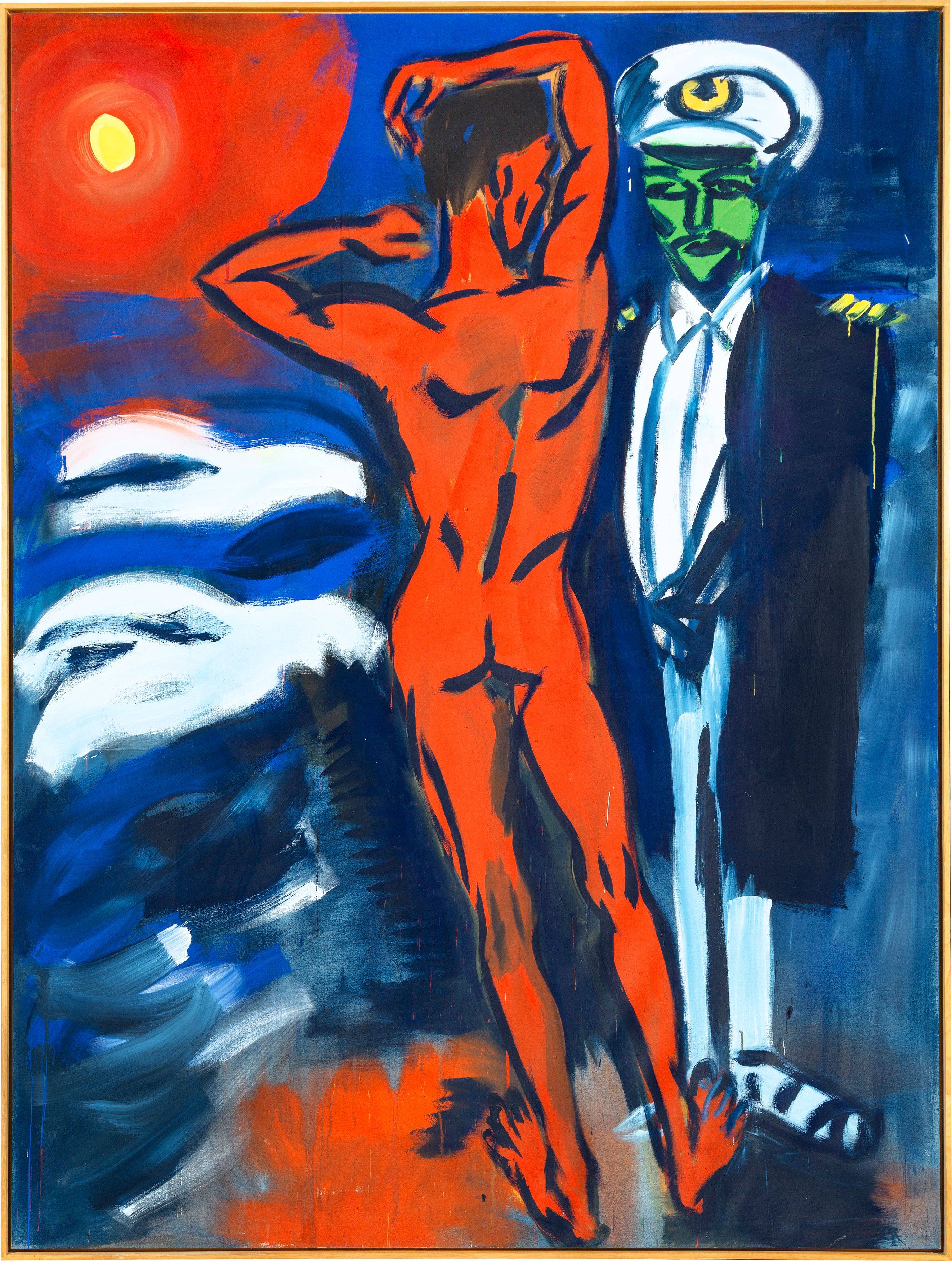 This picture shows the following artwork: Rainer Fetting. ”Querelle. Hommage à Faßbinder”. 1982.