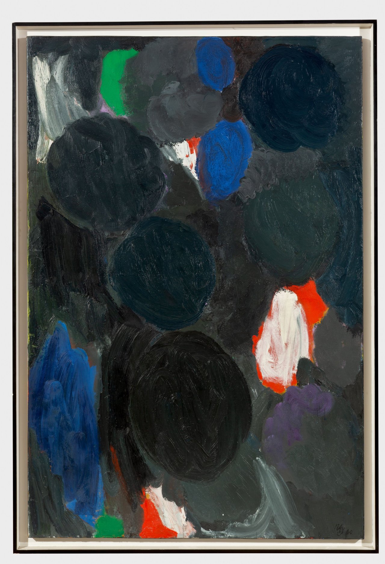 Auf diesem Bild ist das folgende Kunstwerk zu sehen: Ernst Wilhelm Nay. „Metagrau“. 1960.