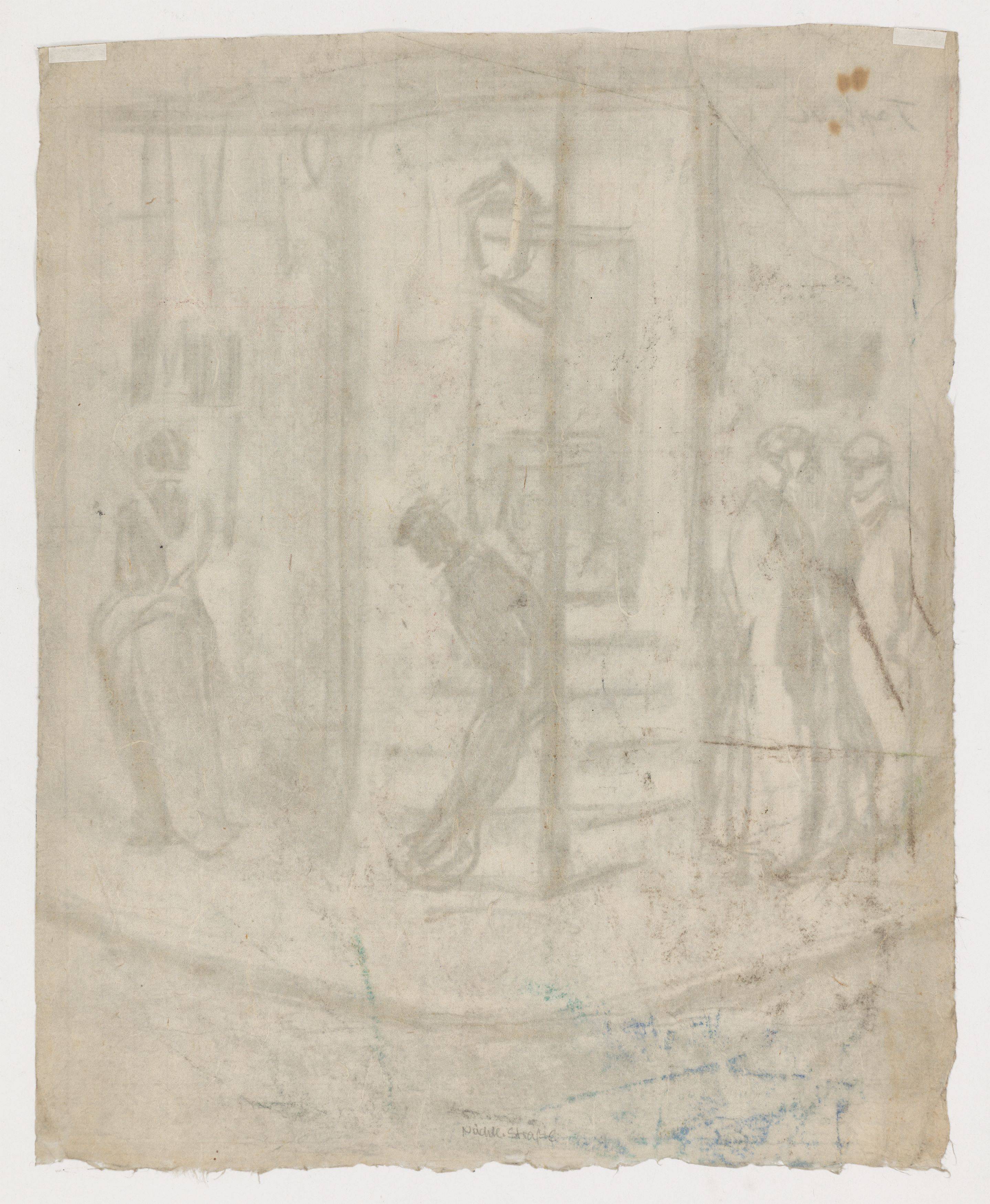 This picture shows the following artwork: Georg Tappert. ”Nächtliche Straße”. 1911.