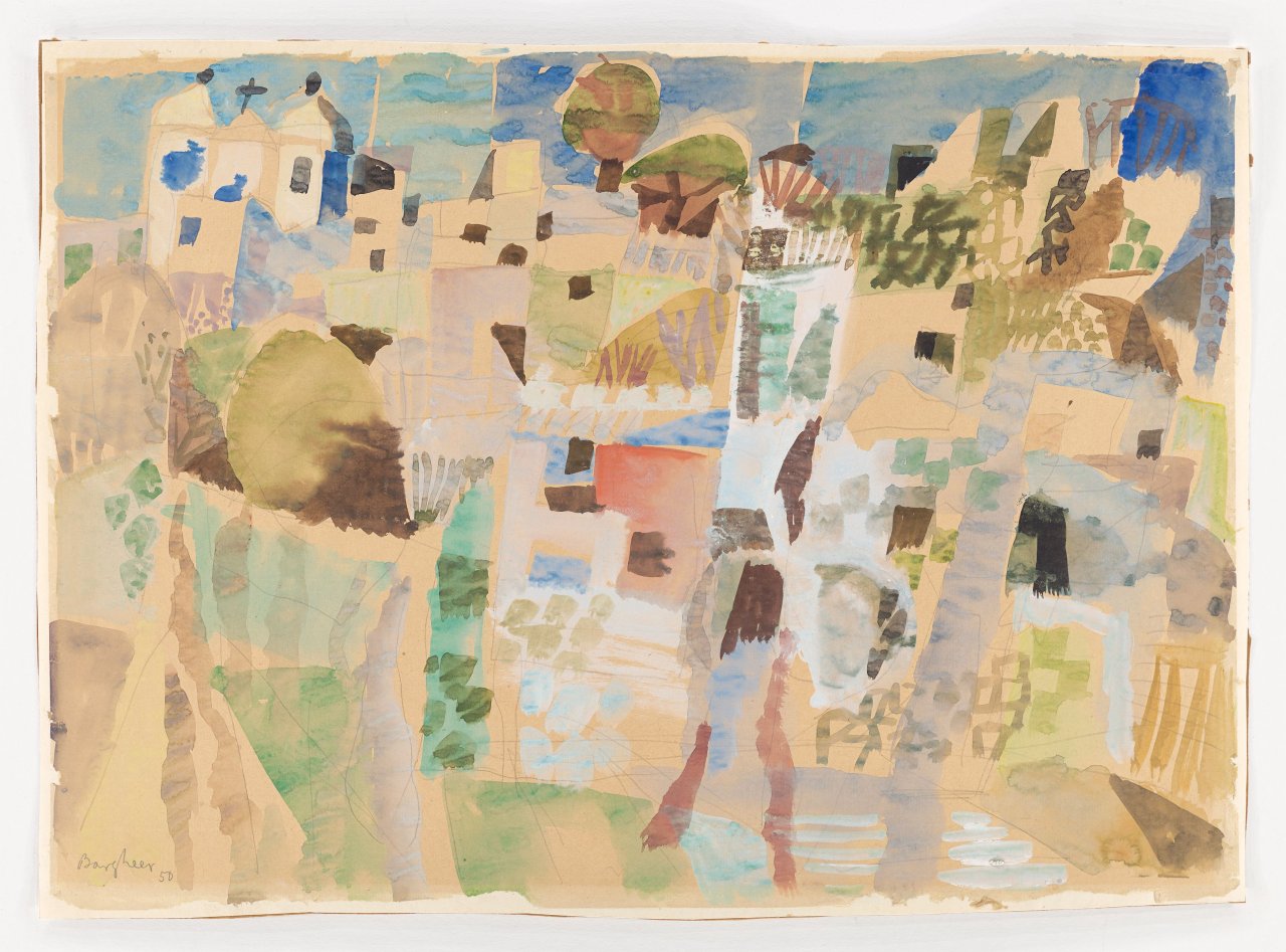 Auf diesem Bild ist das folgende Kunstwerk zu sehen: Eduard Bargheer. Forio d'ischia. 1950.