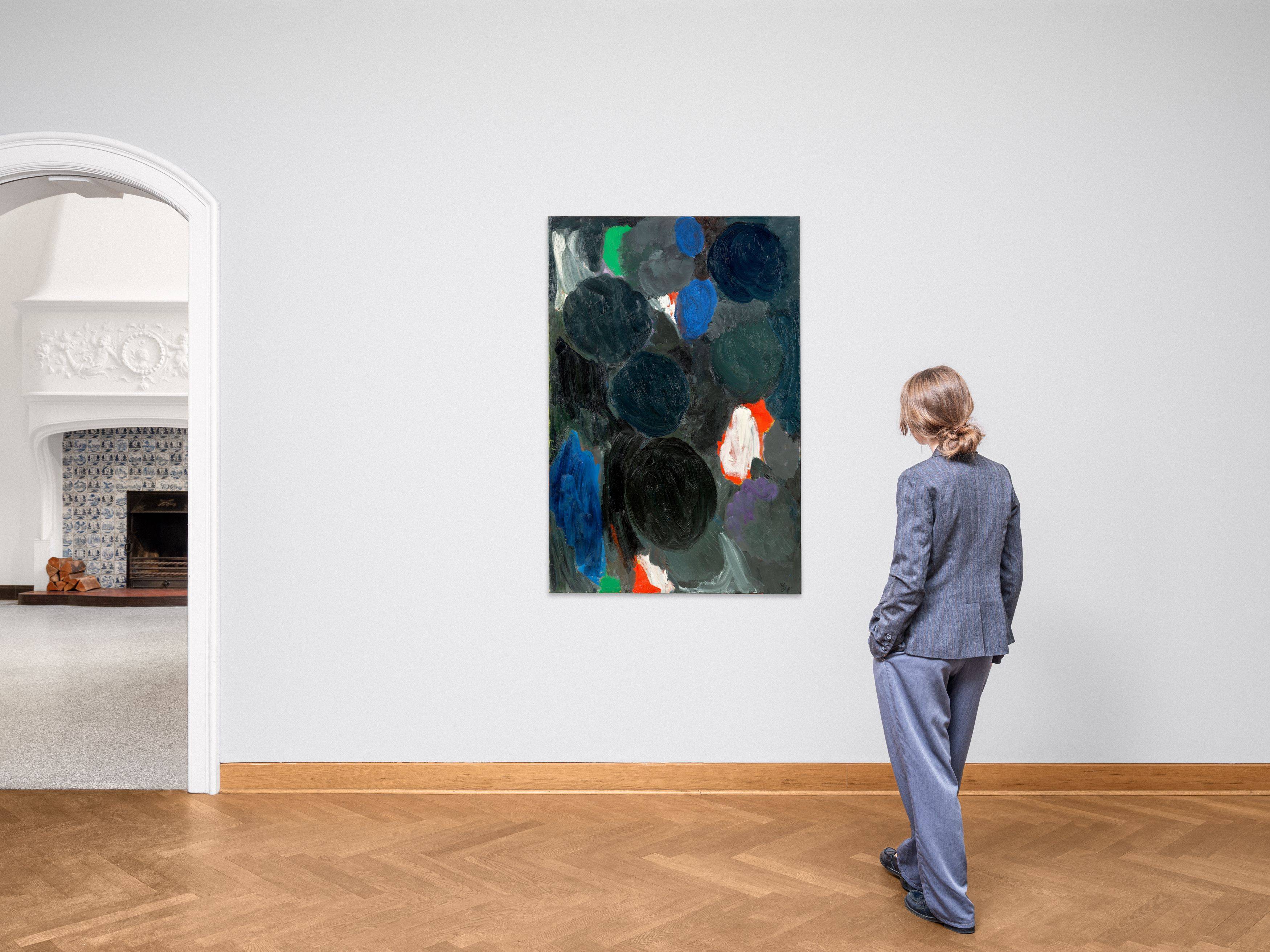 Auf diesem Bild ist das folgende Kunstwerk zu sehen: Ernst Wilhelm Nay. „Metagrau“. 1960.