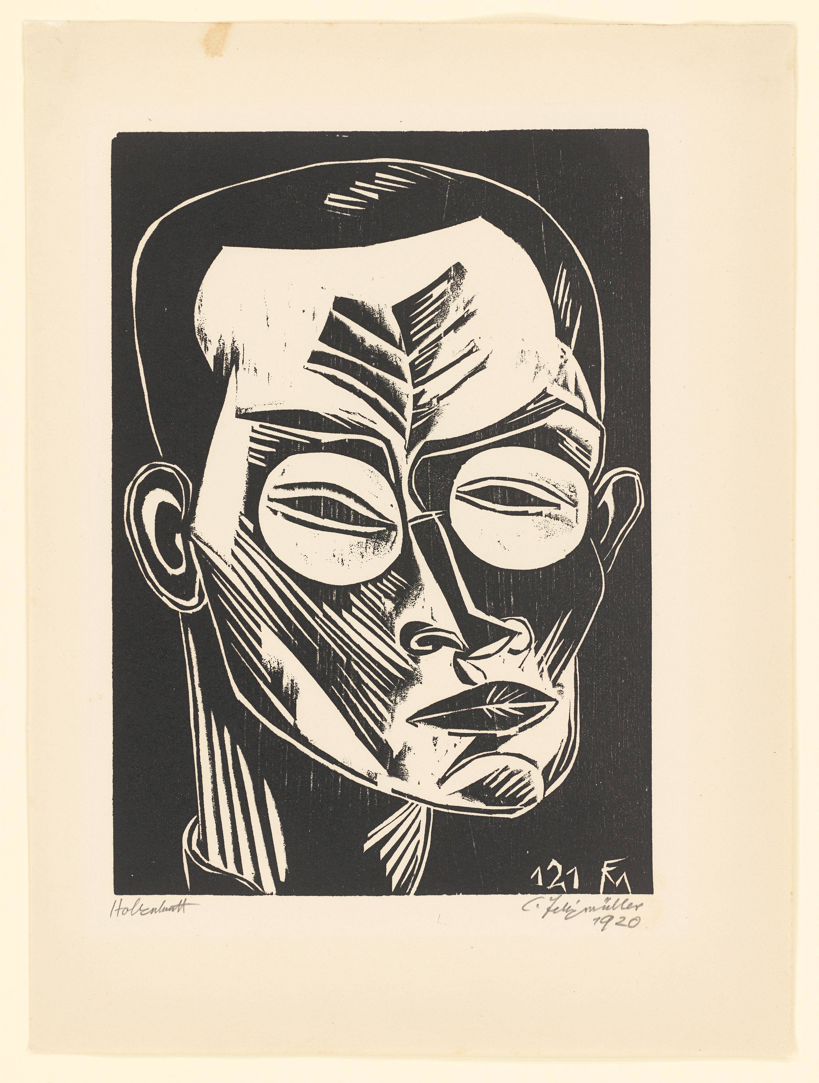 Auf diesem Bild ist das folgende Kunstwerk zu sehen: Conrad Felixmüller. „Selbstbildnis“. 1919/20.