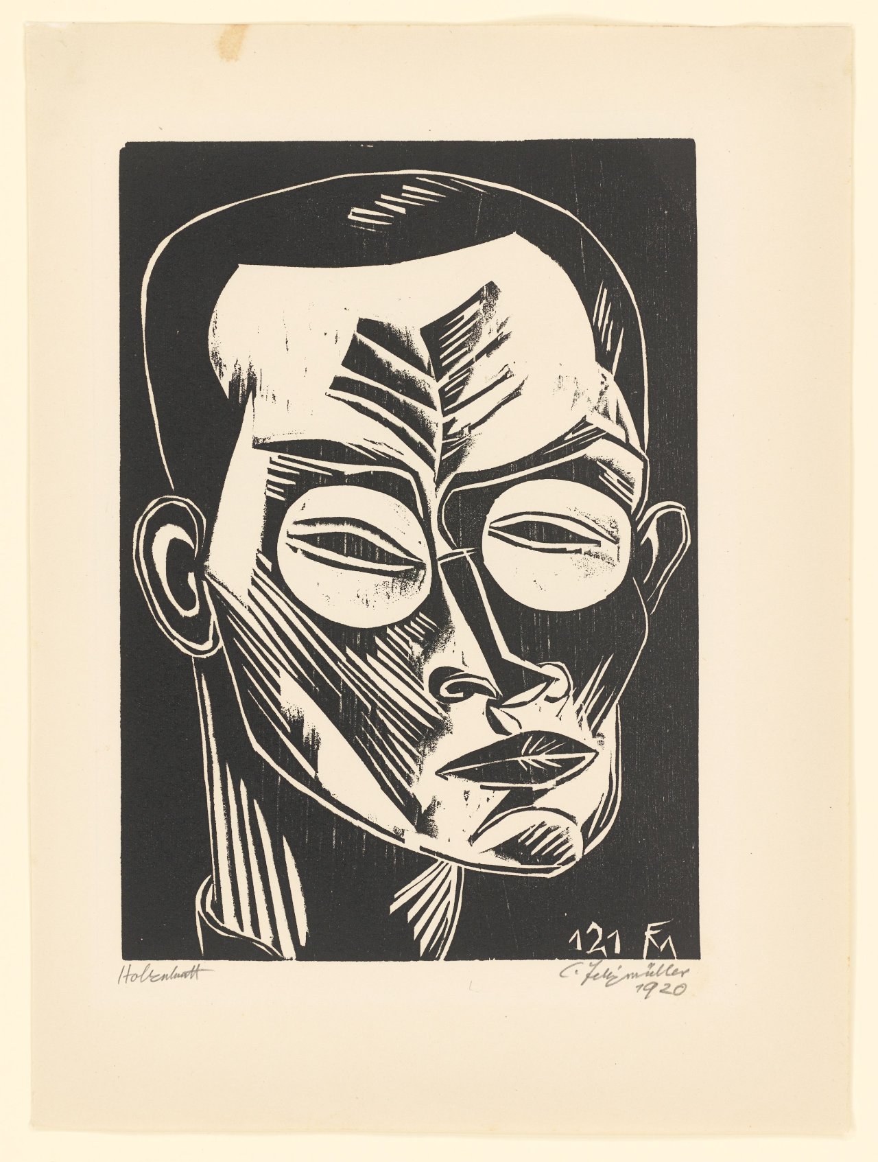 Auf diesem Bild ist das folgende Kunstwerk zu sehen: Conrad Felixmüller. „Selbstbildnis“. 1919/20.