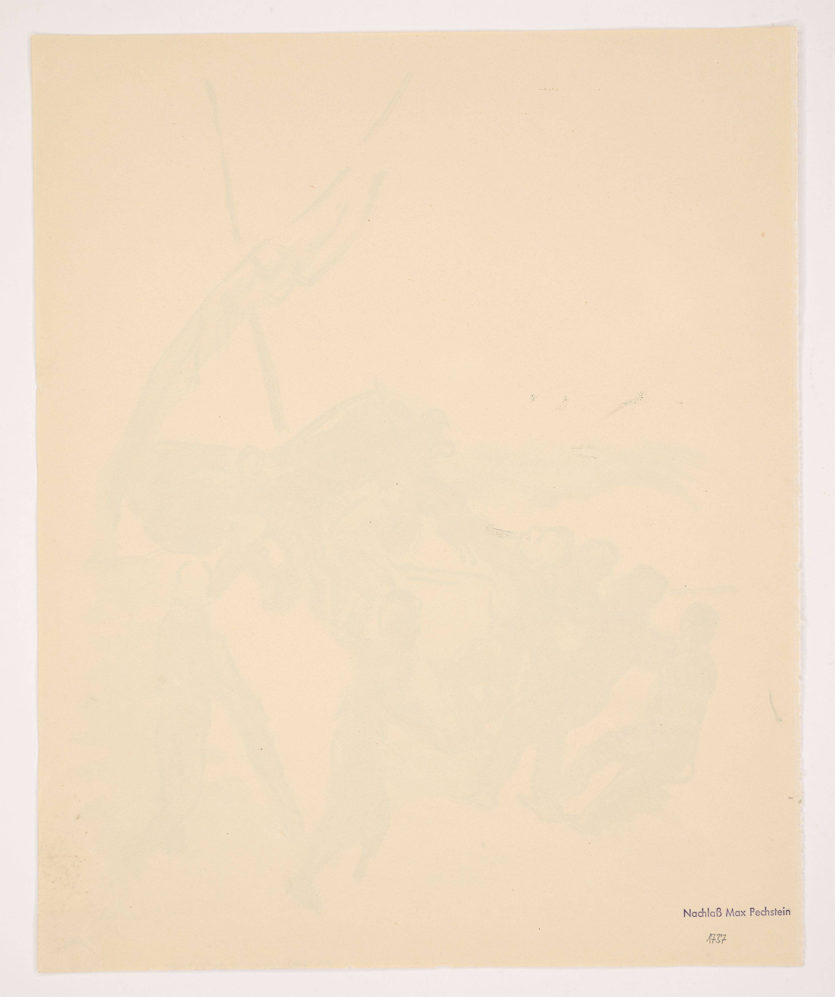 This picture shows the following artwork: Max Pechstein. ”Beim Herausziehen des Bootes”. 1925.