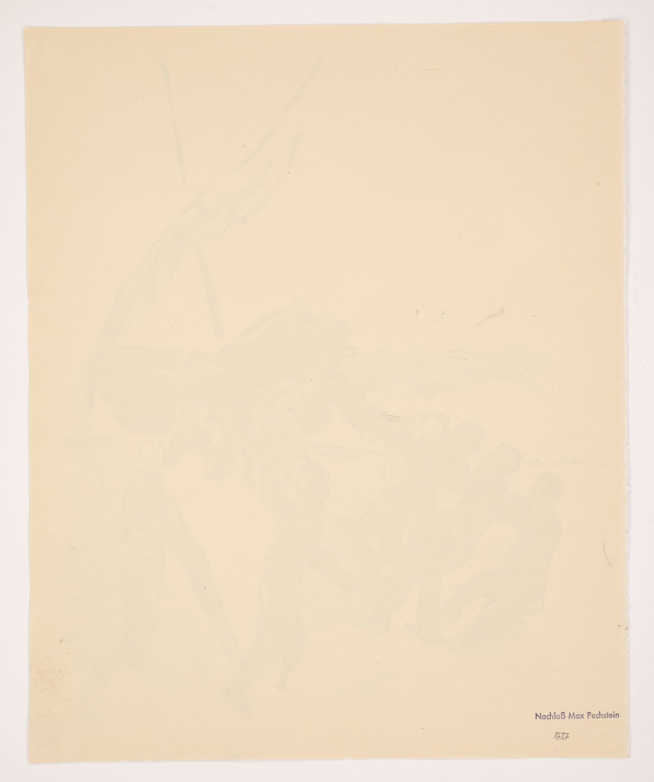 This picture shows the following artwork: Max Pechstein. ”Beim Herausziehen des Bootes”. 1925.