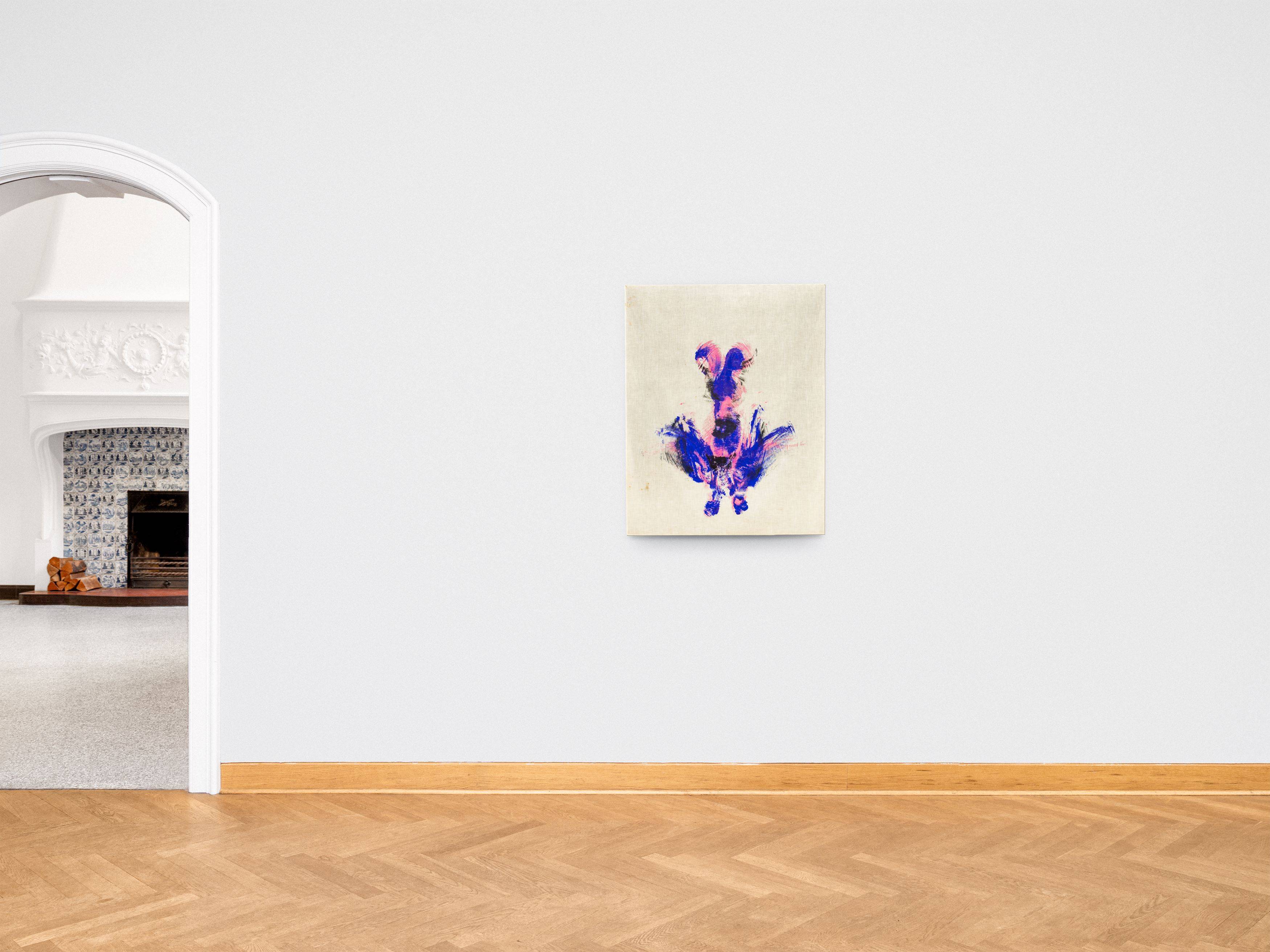 Auf diesem Bild ist das folgende Kunstwerk zu sehen: Yves Klein. „Untitled Shroud Anthropometry, (ANT SU 30)“. 1960.