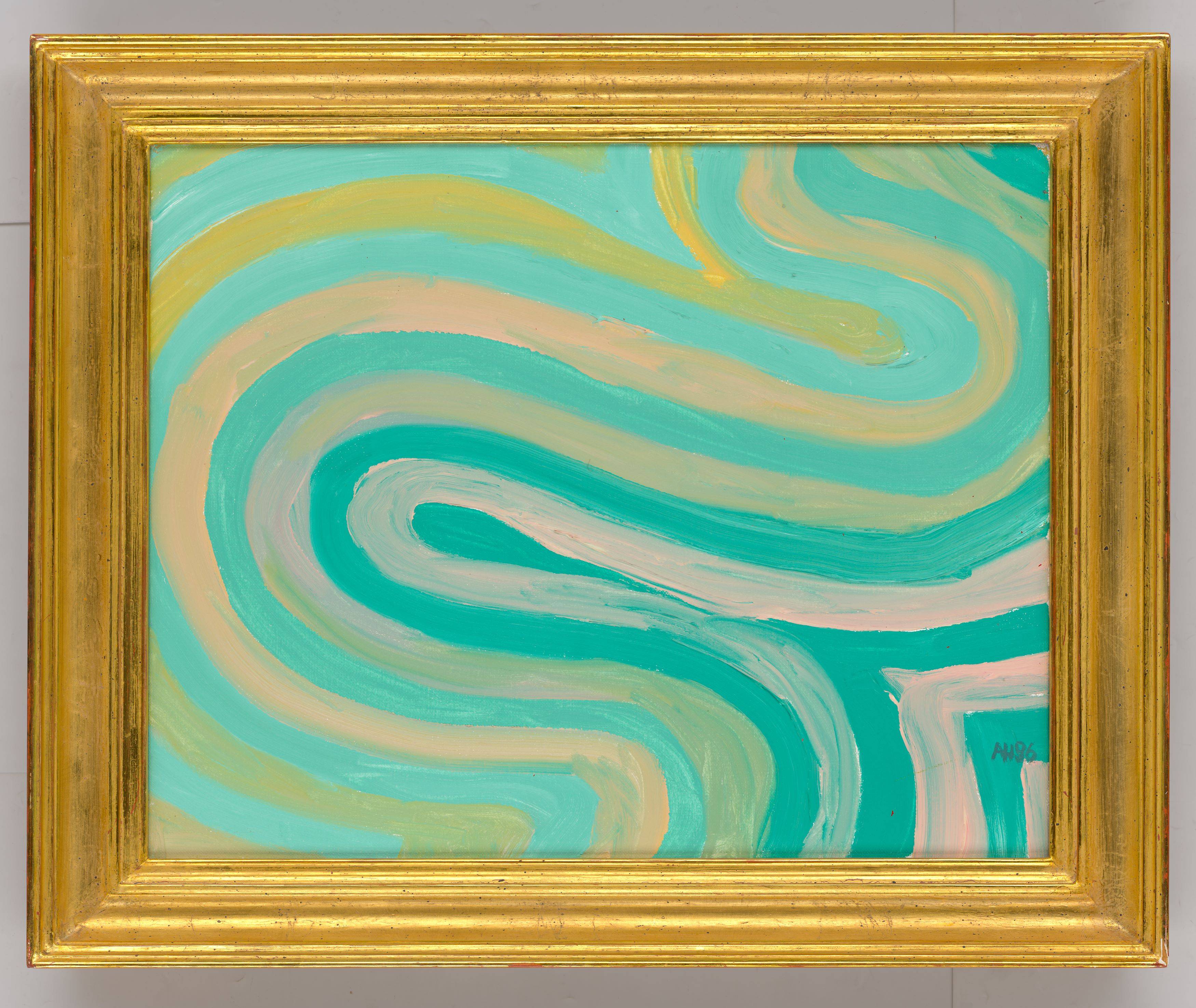 Auf diesem Bild ist das folgende Kunstwerk zu sehen: Anton Henning. „Moderne Streifen“. 1996.