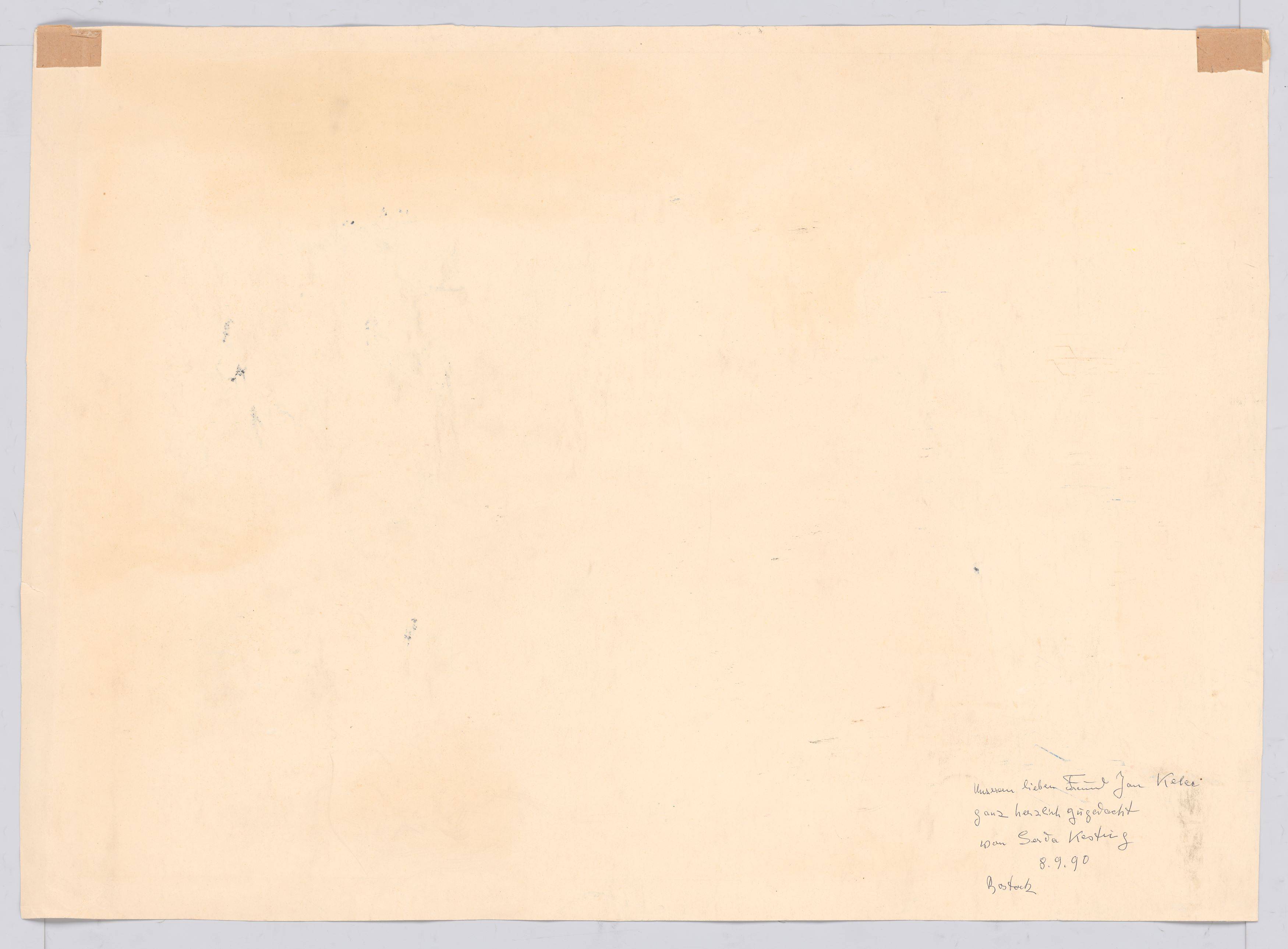 This picture shows the following artwork: Edmund Kesting. Untitled (Landscape with meadows). 1950.