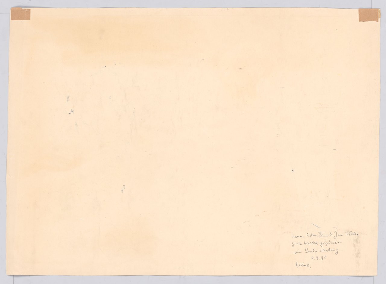 This picture shows the following artwork: Edmund Kesting. Untitled (Landscape with meadows). 1950.
