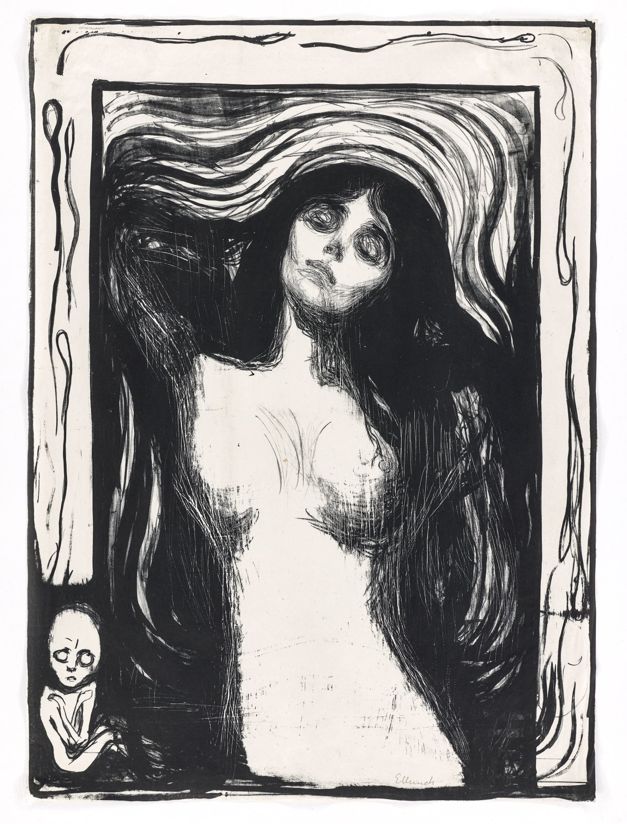 Auf diesem Bild ist das folgende Kunstwerk zu sehen: Edvard Munch. „Madonna“. 1895.