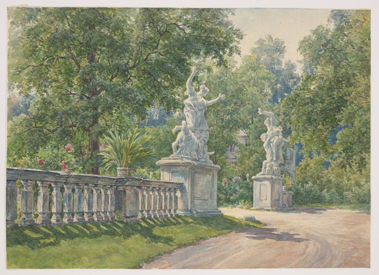 This picture shows the following artwork: Ernst Erwin Oehme. The Great Garden in Dresden.