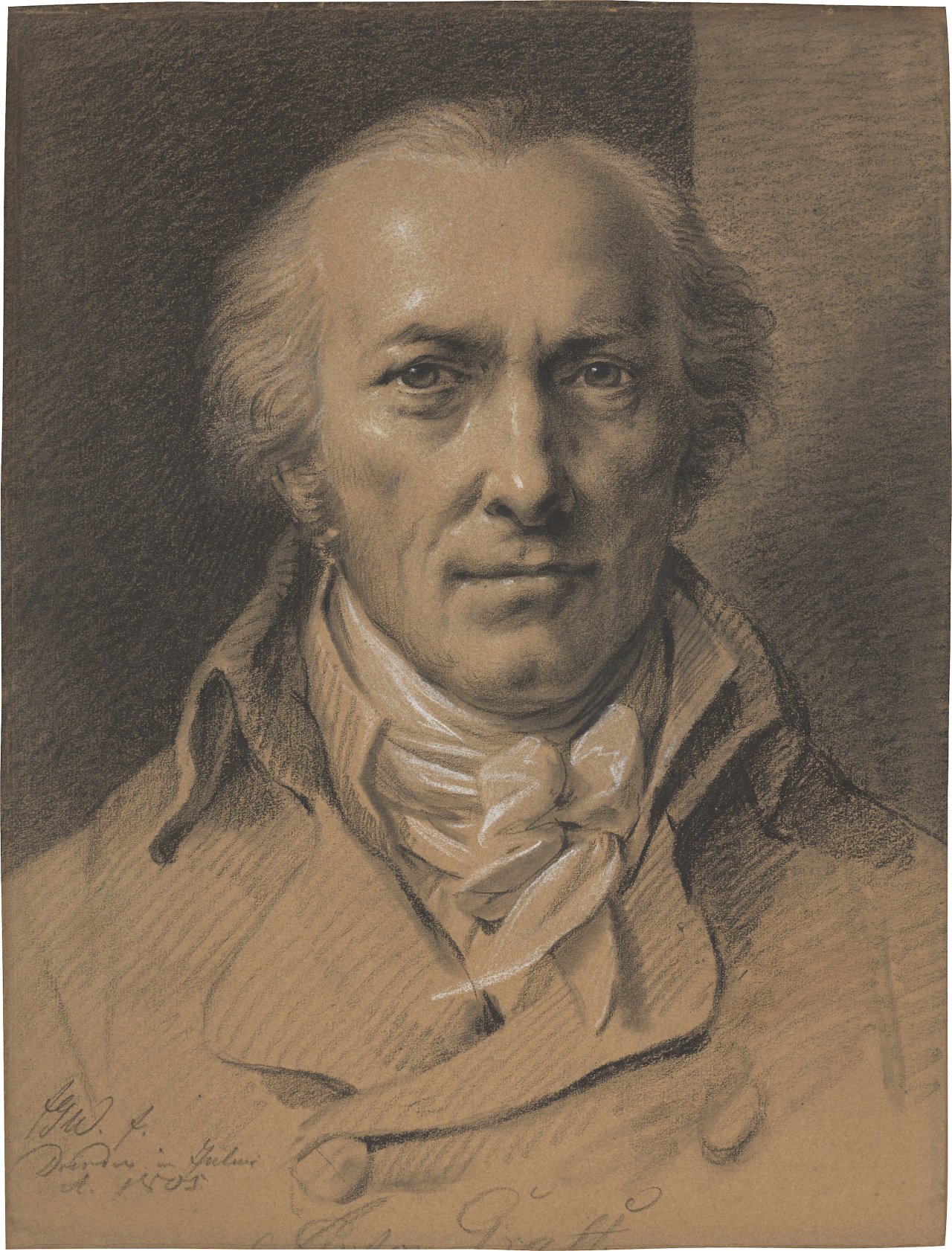 This picture shows the following artwork: Friedrich Georg Weitsch. ”Anton Graff”. 1805.