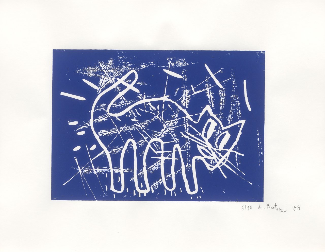 This picture shows the following artwork: André Butzer. Untitled (cats). 2009.