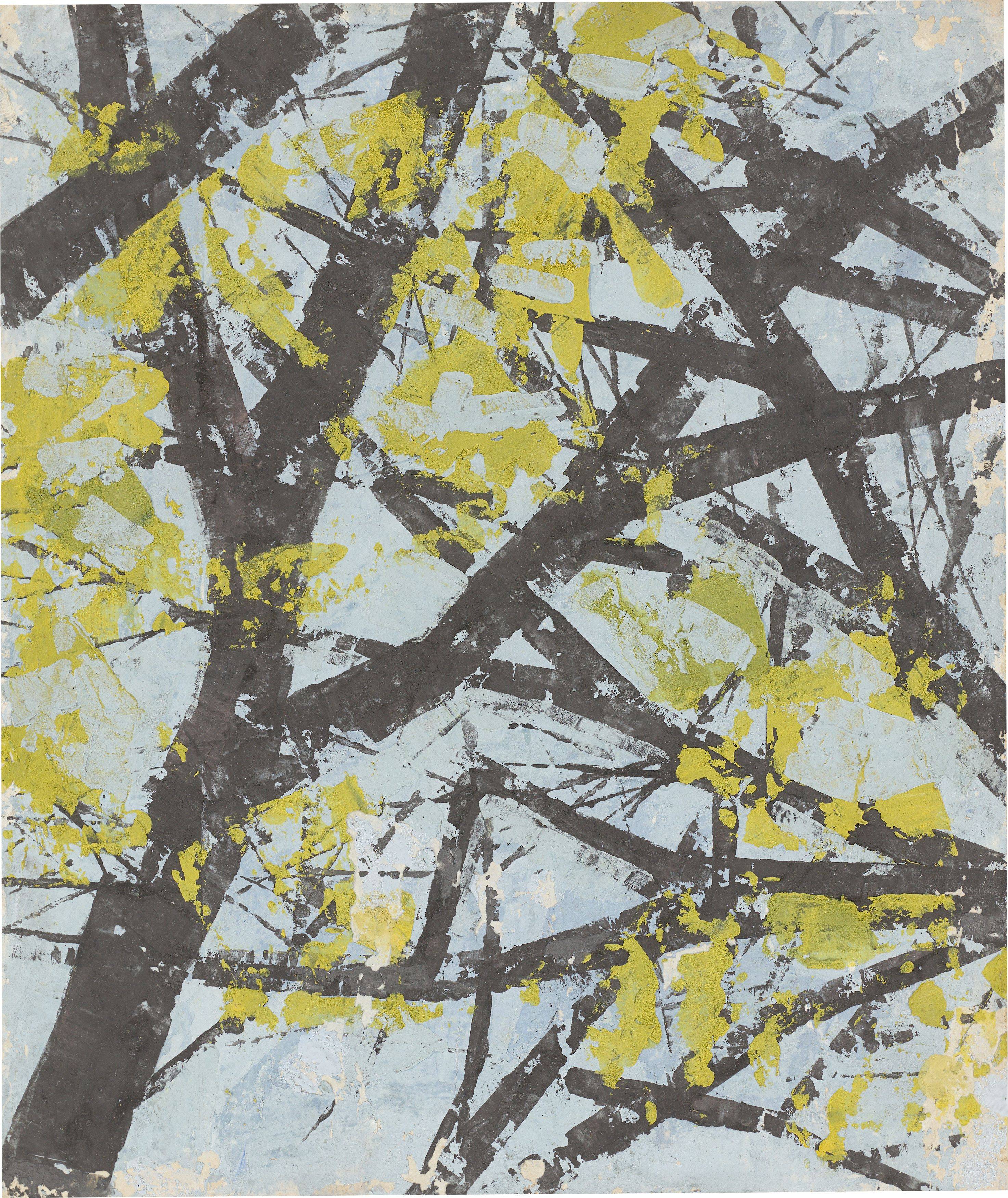 This picture shows the following artwork: Hermann Glöckner. ”Im Großen Garten”. 1957.
