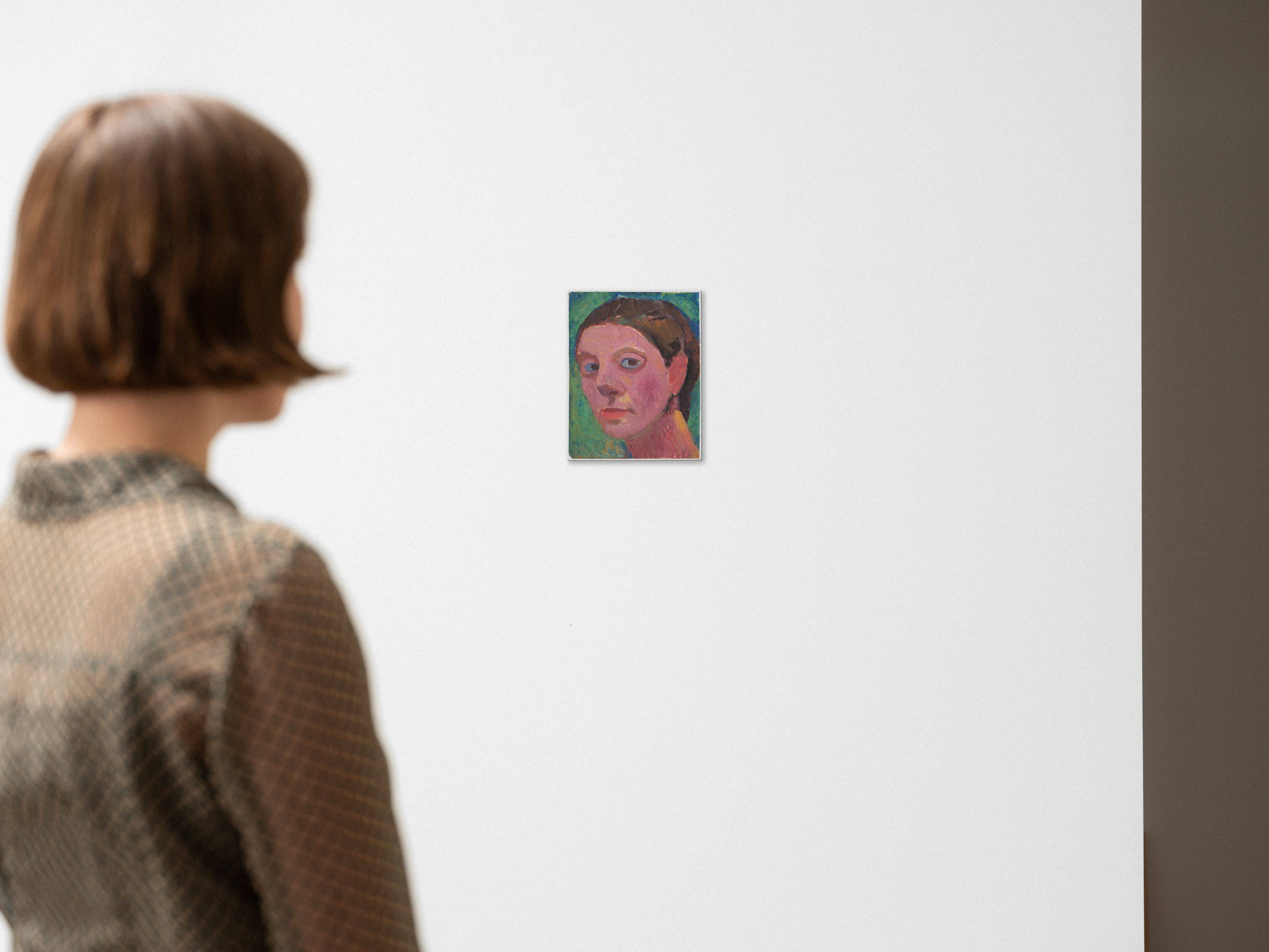 Auf diesem Bild ist das folgende Kunstwerk zu sehen: Paula Modersohn-Becker. „Selbstbildnis nach halblinks“. 1906.
