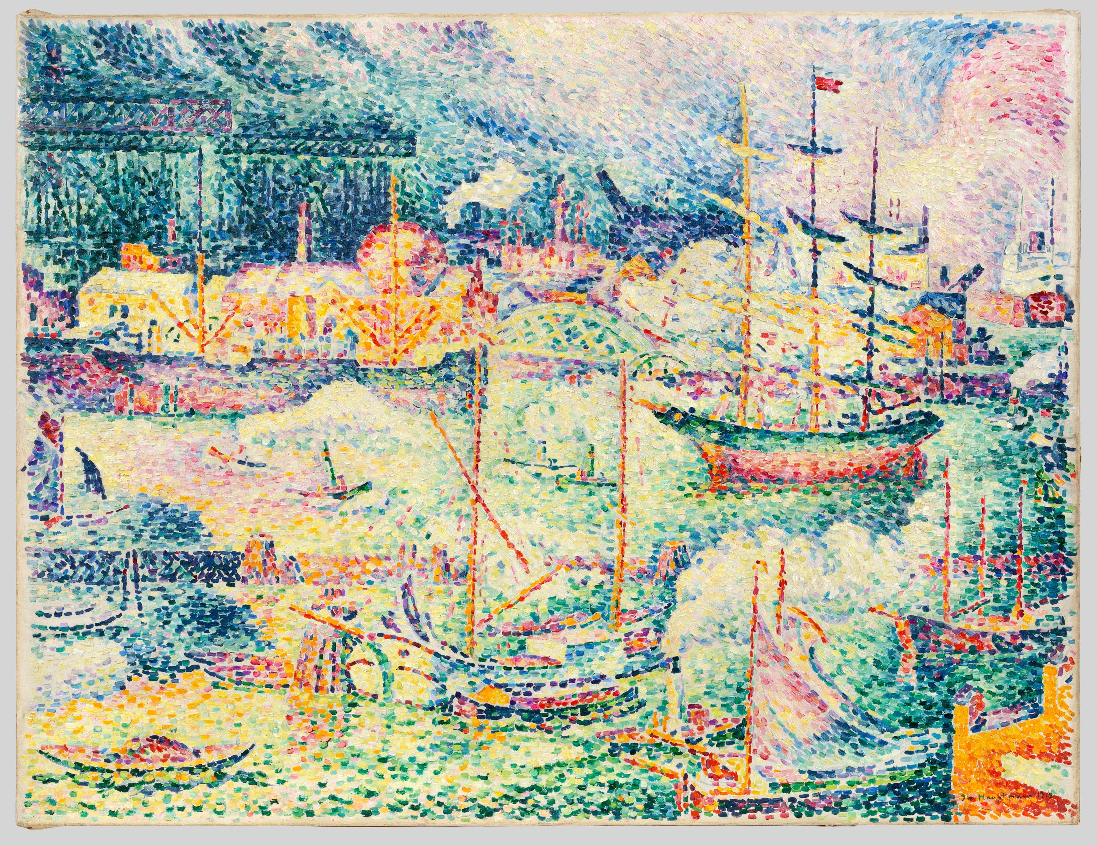 Auf diesem Bild ist das folgende Kunstwerk zu sehen: Ivo Hauptmann. „Hafen“ (Hamburg). 1912.