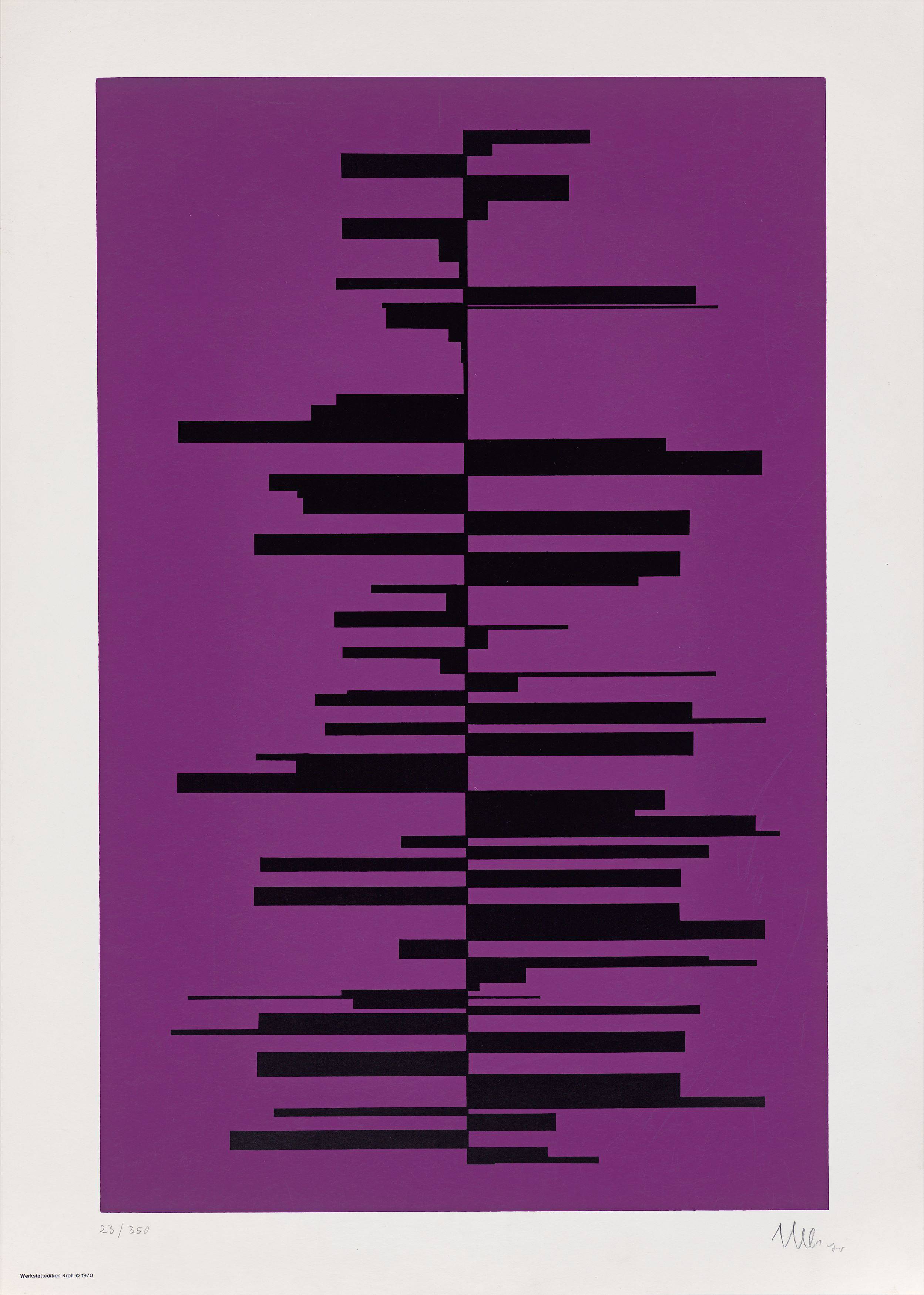 Auf diesem Bild ist das folgende Kunstwerk zu sehen: Georg Nees. Ohne Titel. 1970.