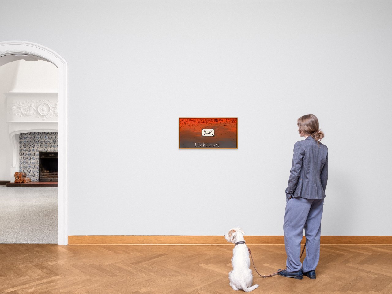 This picture shows the following artwork: Albert Oehlen. Untitled (Licht aus). 1983.
