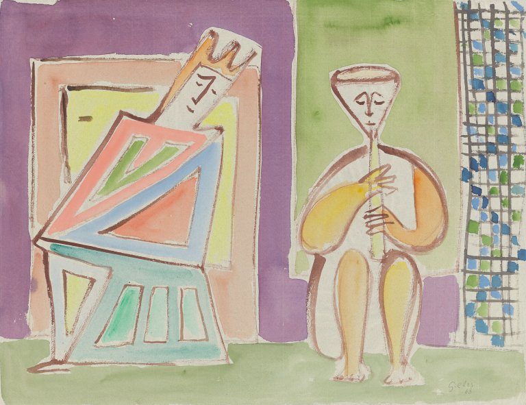 This picture shows the following artwork: Werner Gilles. David and Saul. 1948.