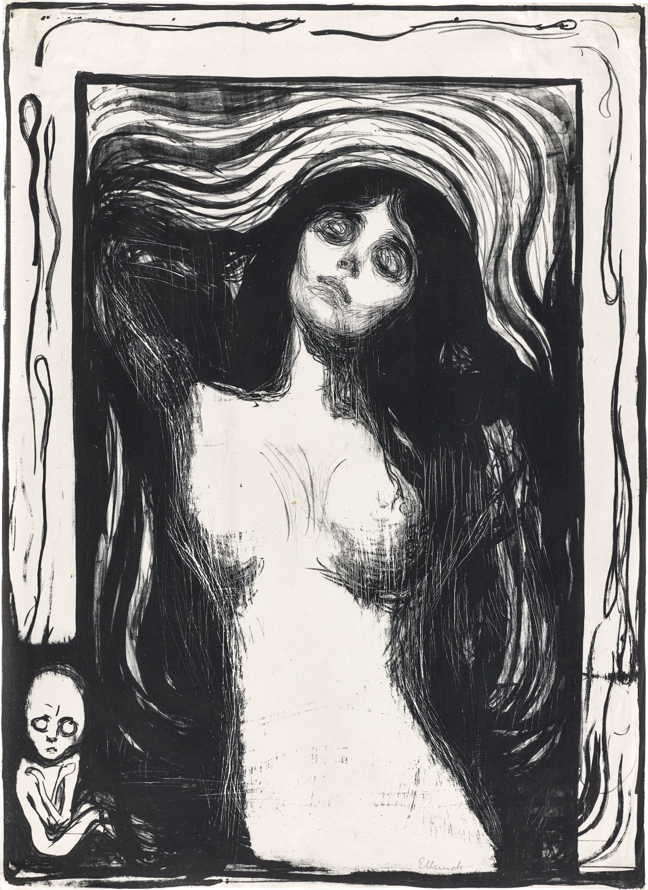 Auf diesem Bild ist das folgende Kunstwerk zu sehen: Edvard Munch. „Madonna“. 1895.