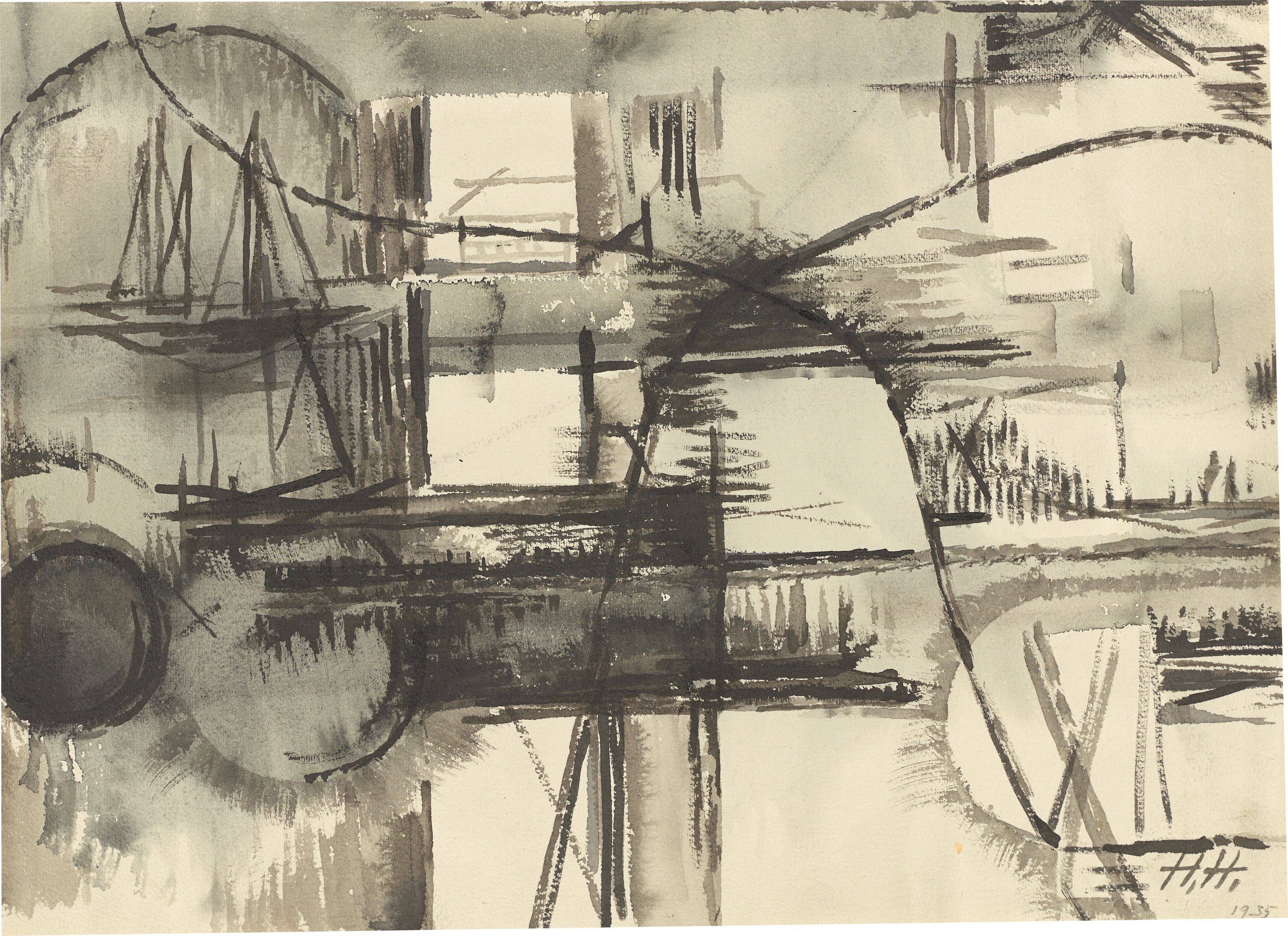 This picture shows the following artwork: Hannah Höch. ”Nahe dem Hafen”. 1935.