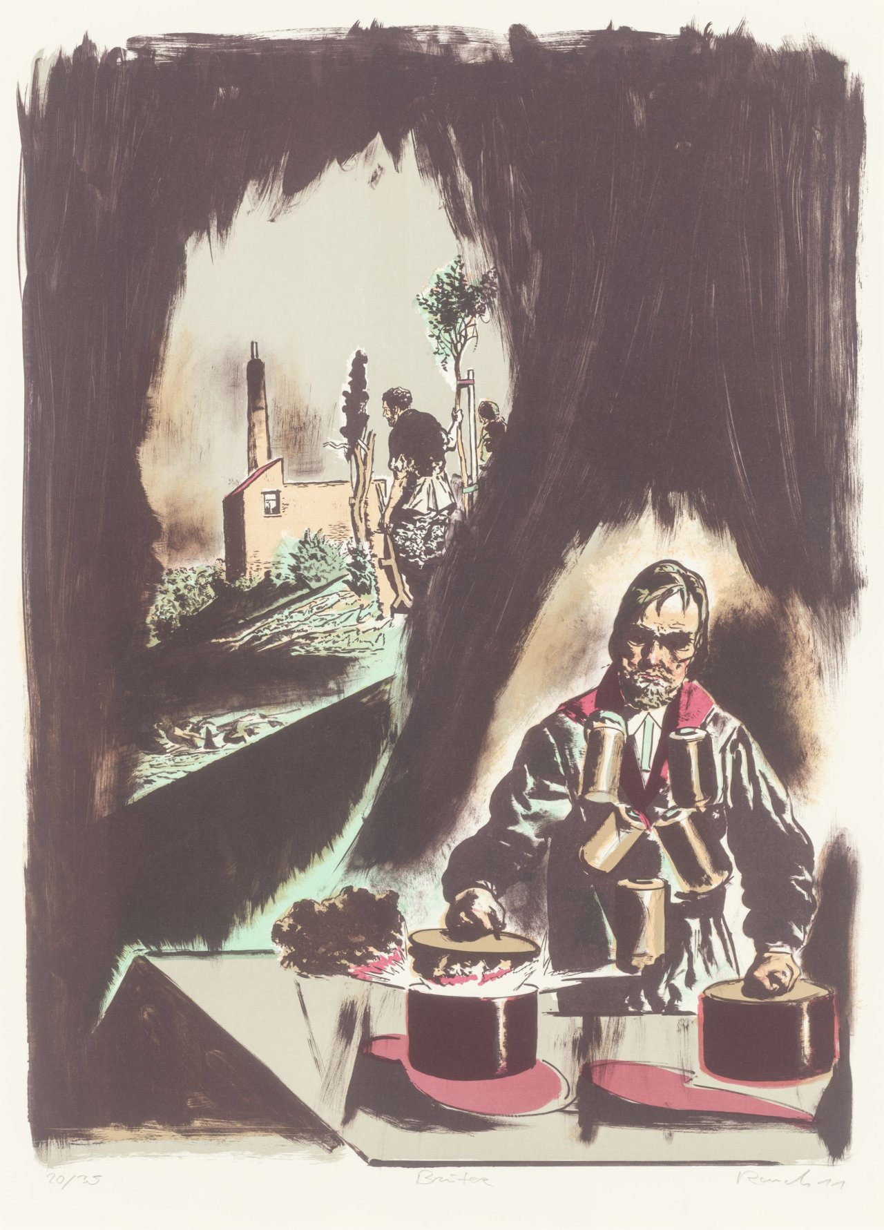 Auf diesem Bild ist das folgende Kunstwerk zu sehen: Neo Rauch. „Brüter“. 2011.